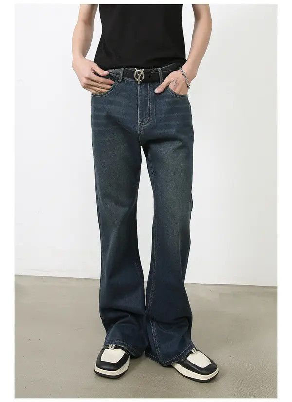 Japanese Brand Versatile casual high loose straight flared jeans Size US 32 / EU 48 - 1 Thumbnail