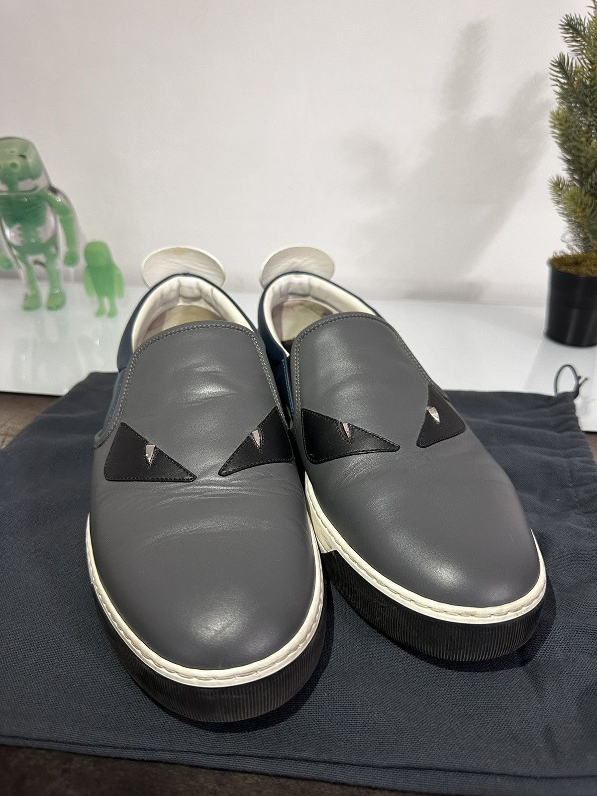 Fendi Grey Monster Sneakers Size US 11.5 / EU 44-45 - 2 Thumbnail