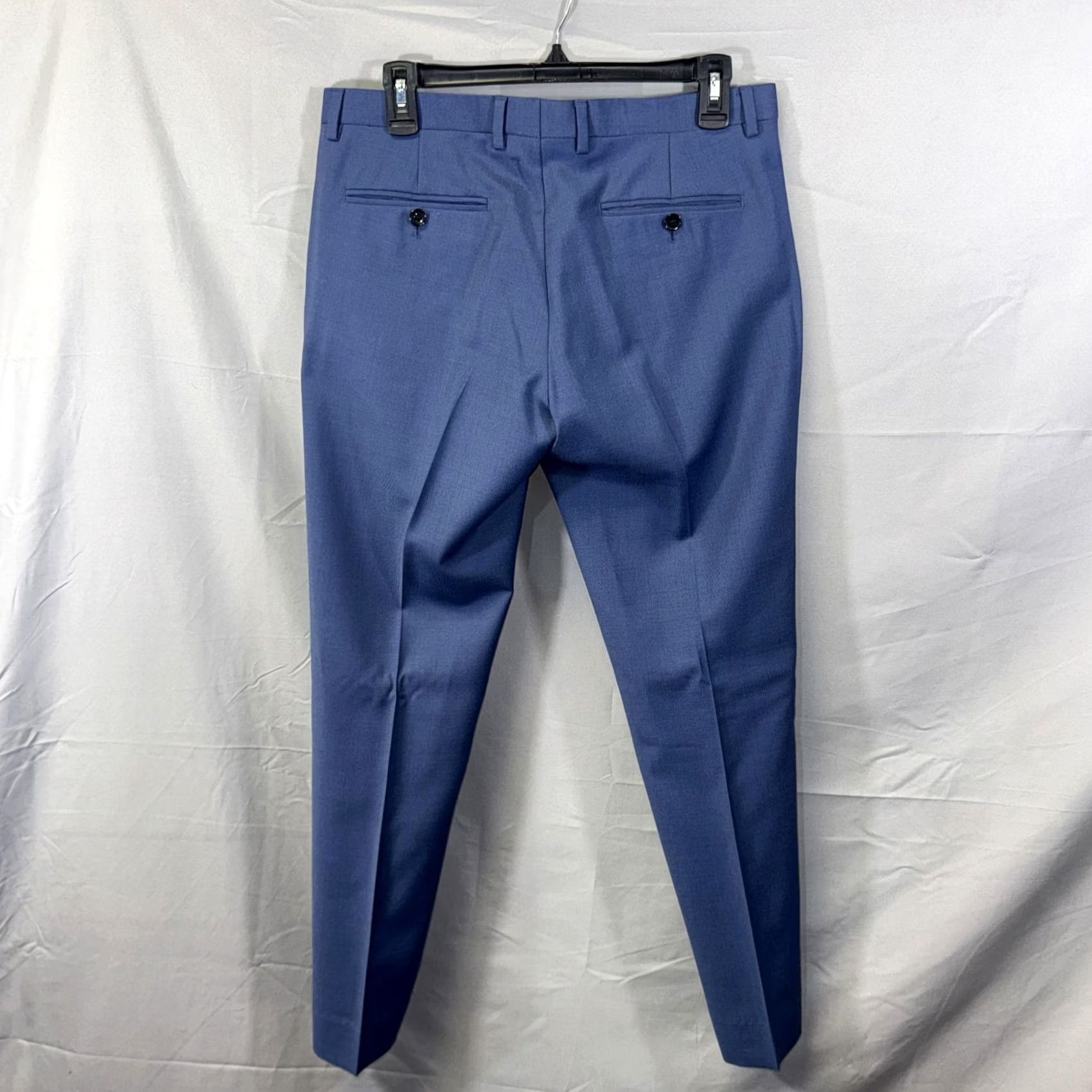 Reiss VINTAGE REISS Dress Pants Mens 30 Blue Garth Flat Front Zip Fly Tailored Trousers Office Size US 30 / EU 46 - 2 Thumbnail