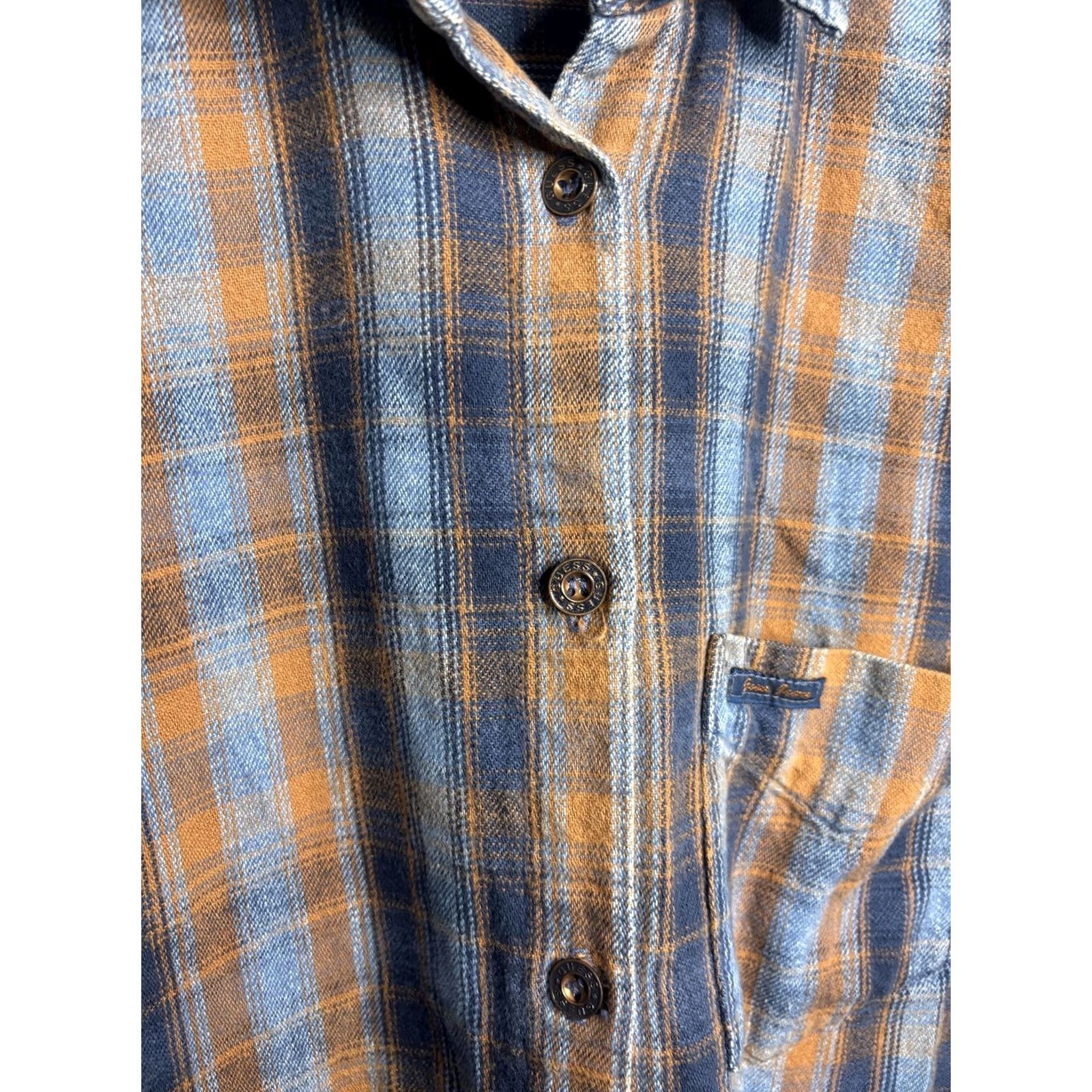 Guess VINTAGE Guess Shirt Mens Medium Blue Orange Plaid Flannel Button Collar VTG Size US M / EU 48-50 / 2 - 3 Thumbnail