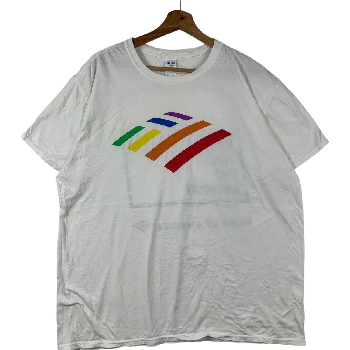 Vintage BANK OF AMERICA Love Has No Labels Support Promo Tee Shirt Size XL / US 12-14 / IT 48-50 - 3 Thumbnail