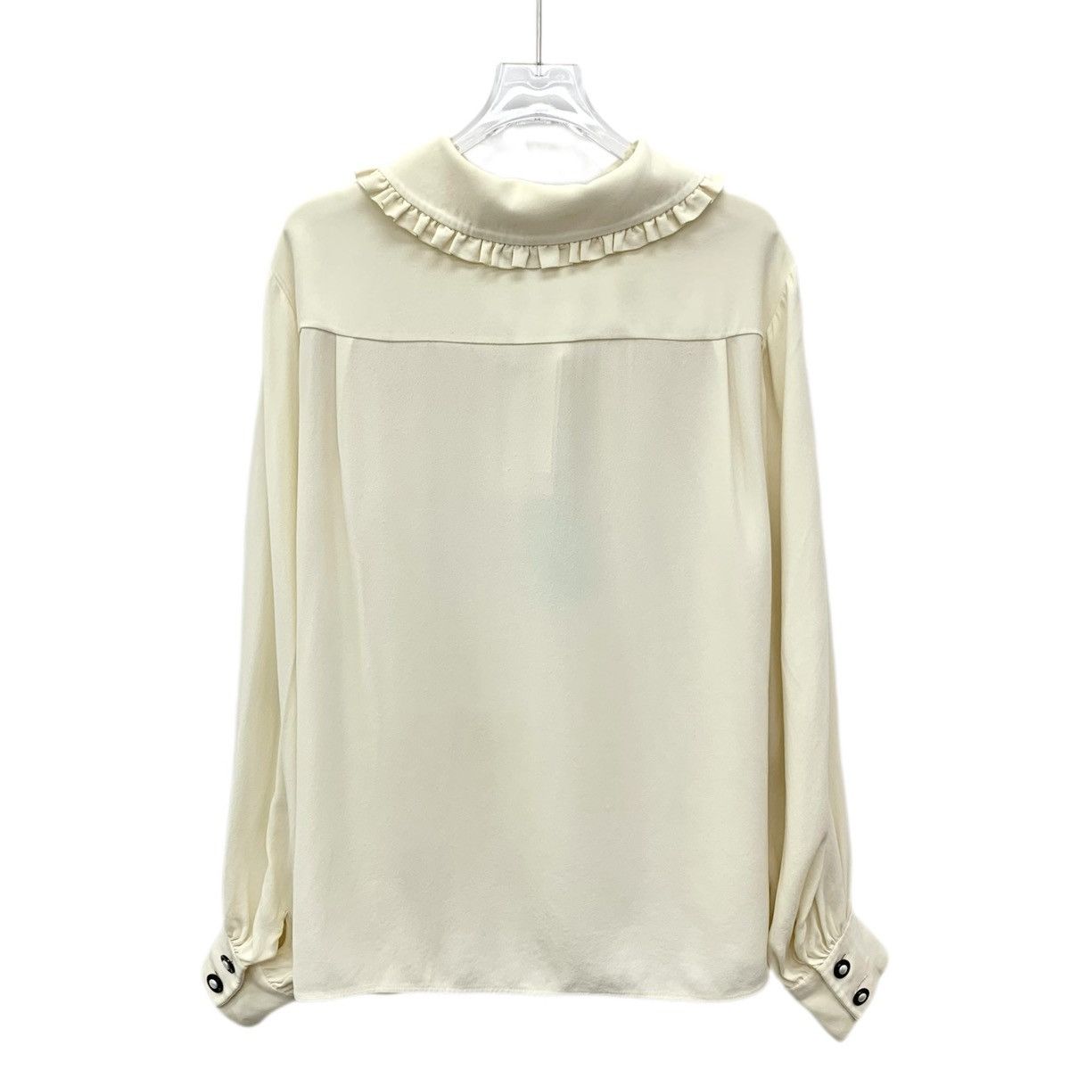 Chanel Chanel Apricot Peter Pan Collar Long Sleeve Shirt K26WX Size M / US 6-8 / IT 42-44 - 2 Thumbnail