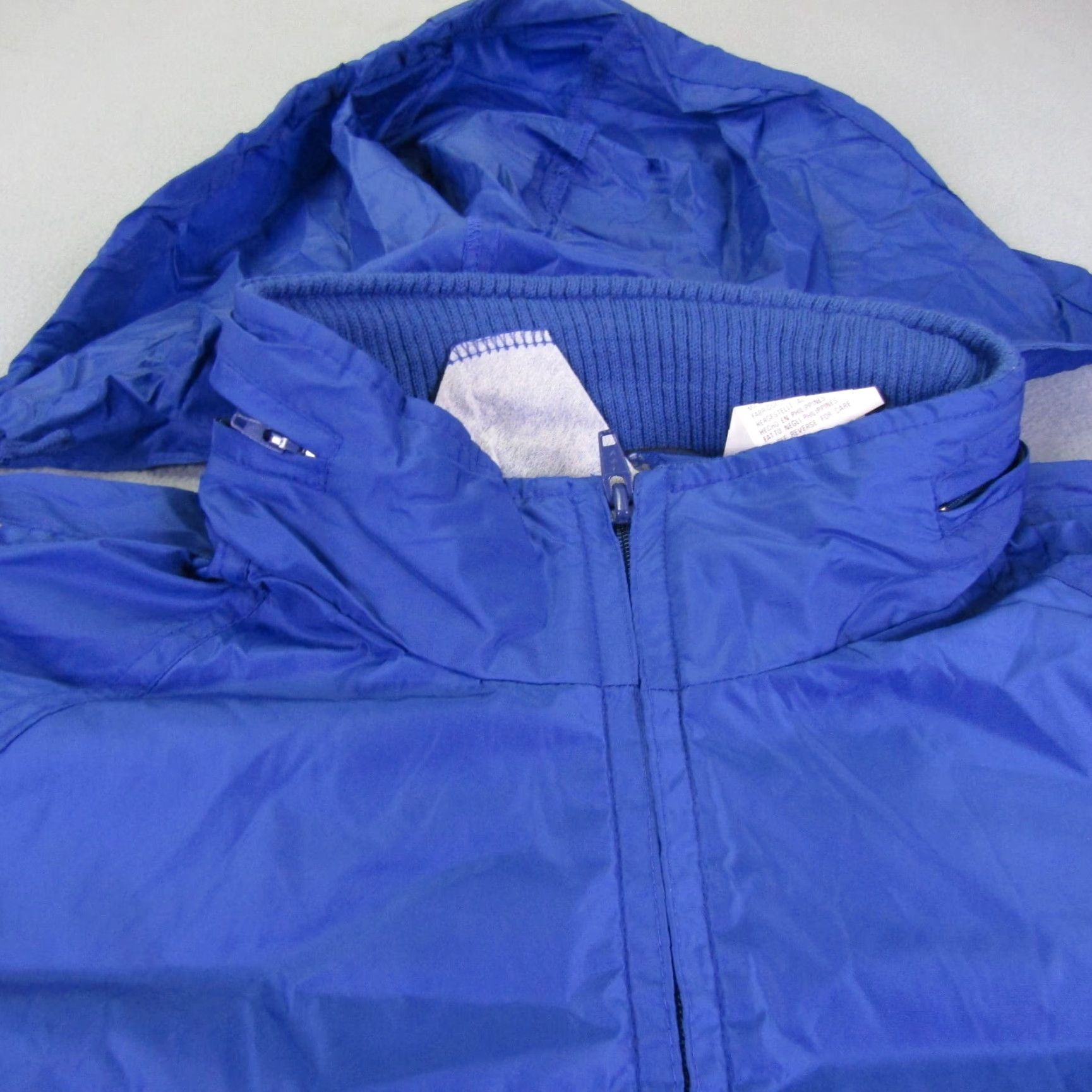 Vintage VINTAGE Woolrich Jacket Mens Large Windbreaker Coat Full Zip Hooded Packable 90s Blue Outdoor Mens Size US L / EU 52-54 / 3 - 6 Thumbnail