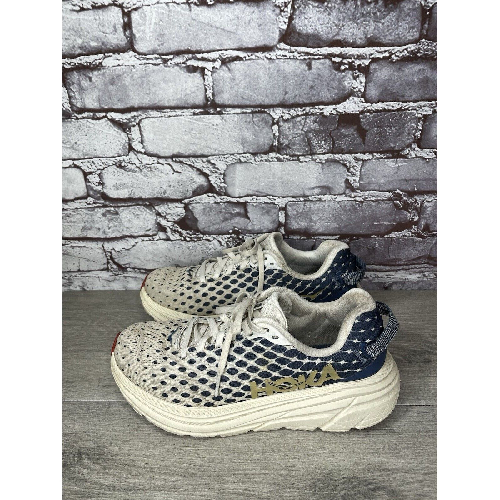 Hoka Hoka One One Rincon Multicolor Blue Synthetic Lace Up Runnin Size US 8 / IT 38 - 18 Thumbnail