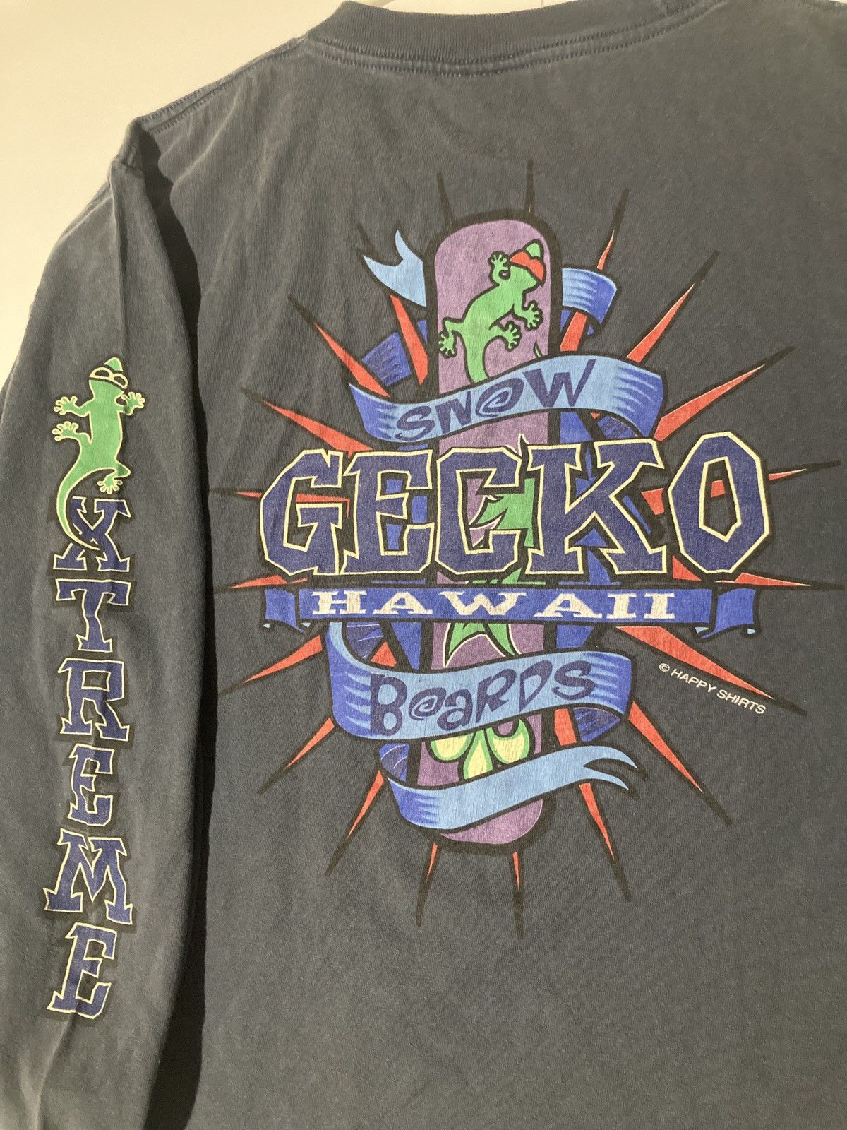 Vintage Vintage Gecko Hawaii Snowboards Longsleeve Size M / US 6-8 / IT 42-44 - 3 Thumbnail