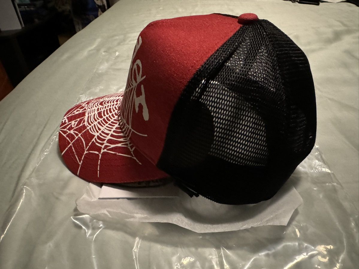 Sp5der Sp5der Denim OG Web V2 Trucker Hat Red Size ONE SIZE - 3 Thumbnail