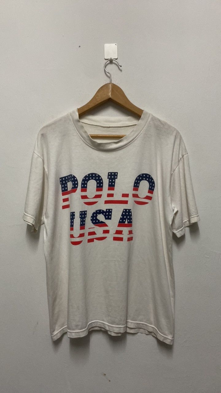 Polo Ralph Lauren × Vintage Vintage Ralph Lauren Polo USA T-Shirt Size US M / EU 48-50 / 2 - 1 Thumbnail