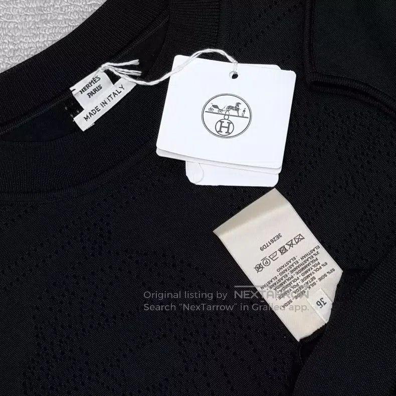 Hermes Hermes Black Round Neck Knit Vest Size XS / US 0-2 / IT 36-38 - 4 Thumbnail