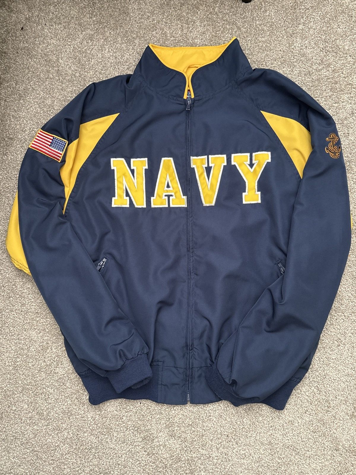 American Apparel Vintage USPT GEAR Navy Jacket Signature Series Size US L / EU 52-54 / 3 - 1 Thumbnail