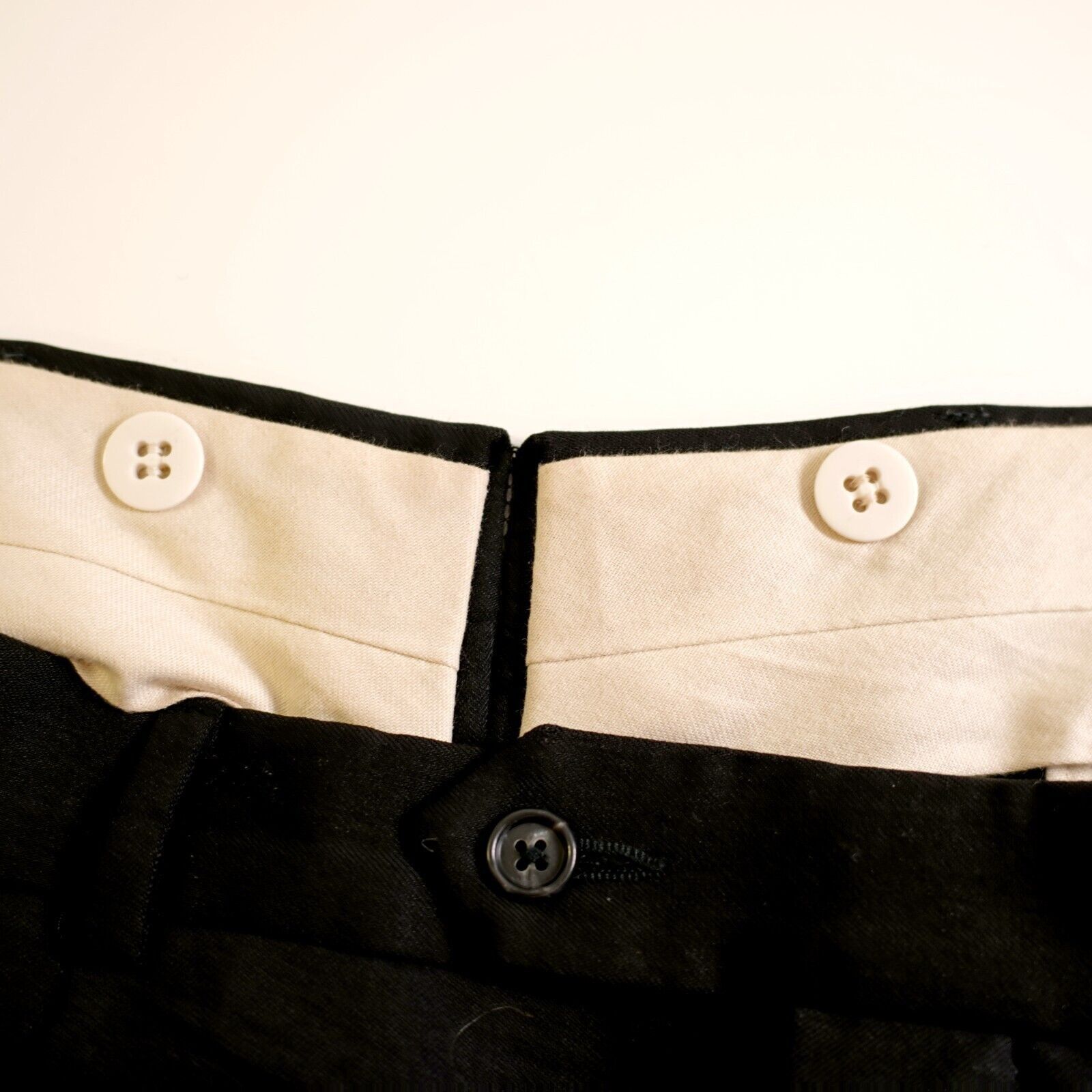 Paul Fredrick Paul Fredrick Wool Black Pleated Cuffed High Rise Dress Pant Size 36R - 7 Thumbnail