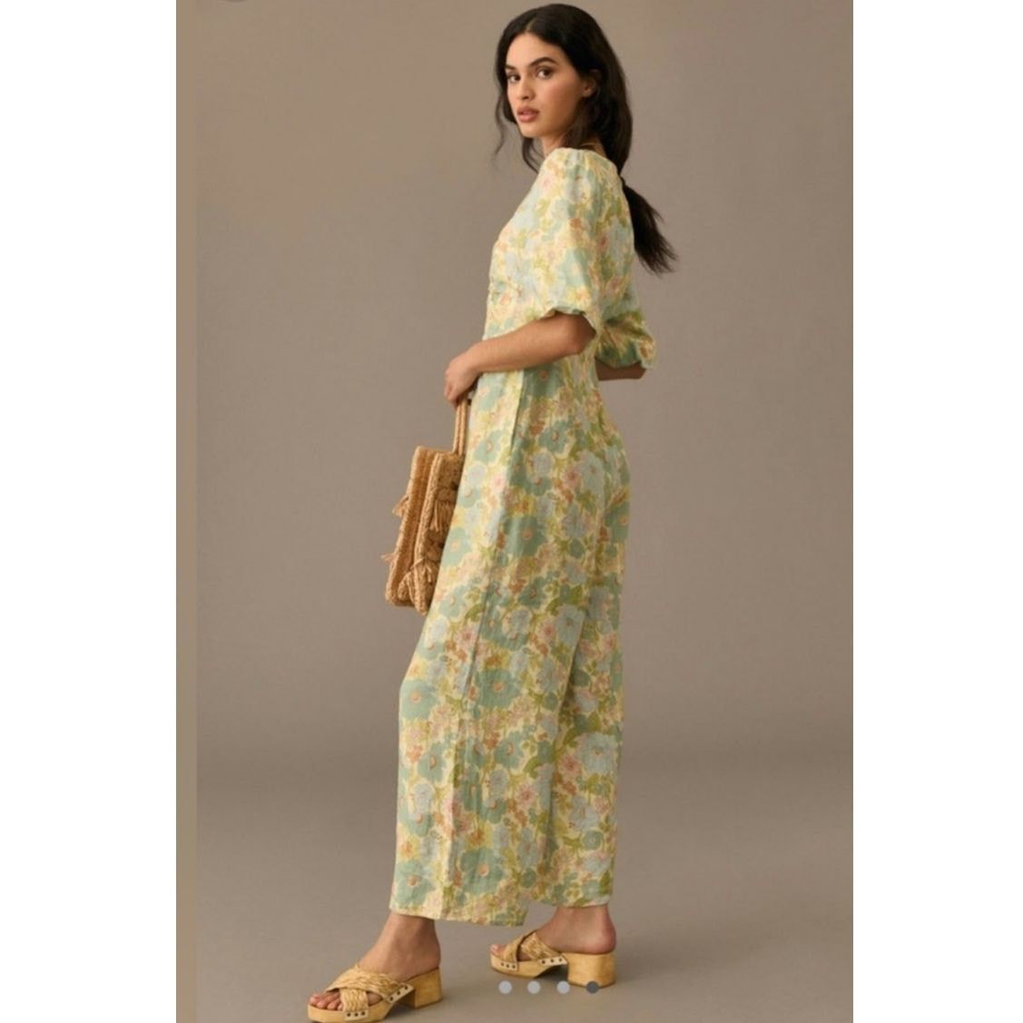 Anthropologie NWT Sancia The Aida Floral Wide-Leg Jumpsuit $239 PLUS 1X Size 40" / US 18 - 4 Thumbnail