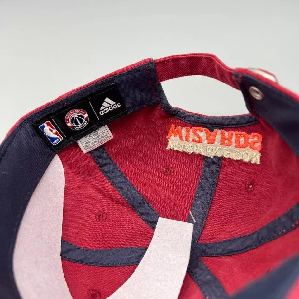 Adidas Washington Wizards Hat Men Red Blue Adidas Strap Back Cap Size ONE SIZE - 7 Thumbnail