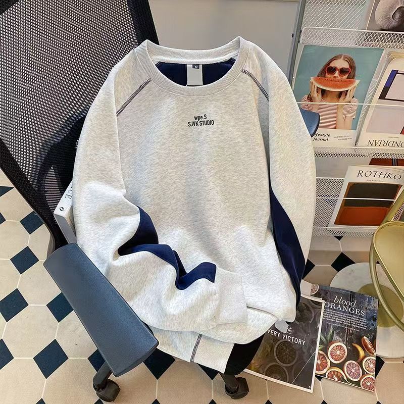 Vintage Grey Navy Raglan Sweatshirt Size US M / EU 48-50 / 2 - 2 Thumbnail