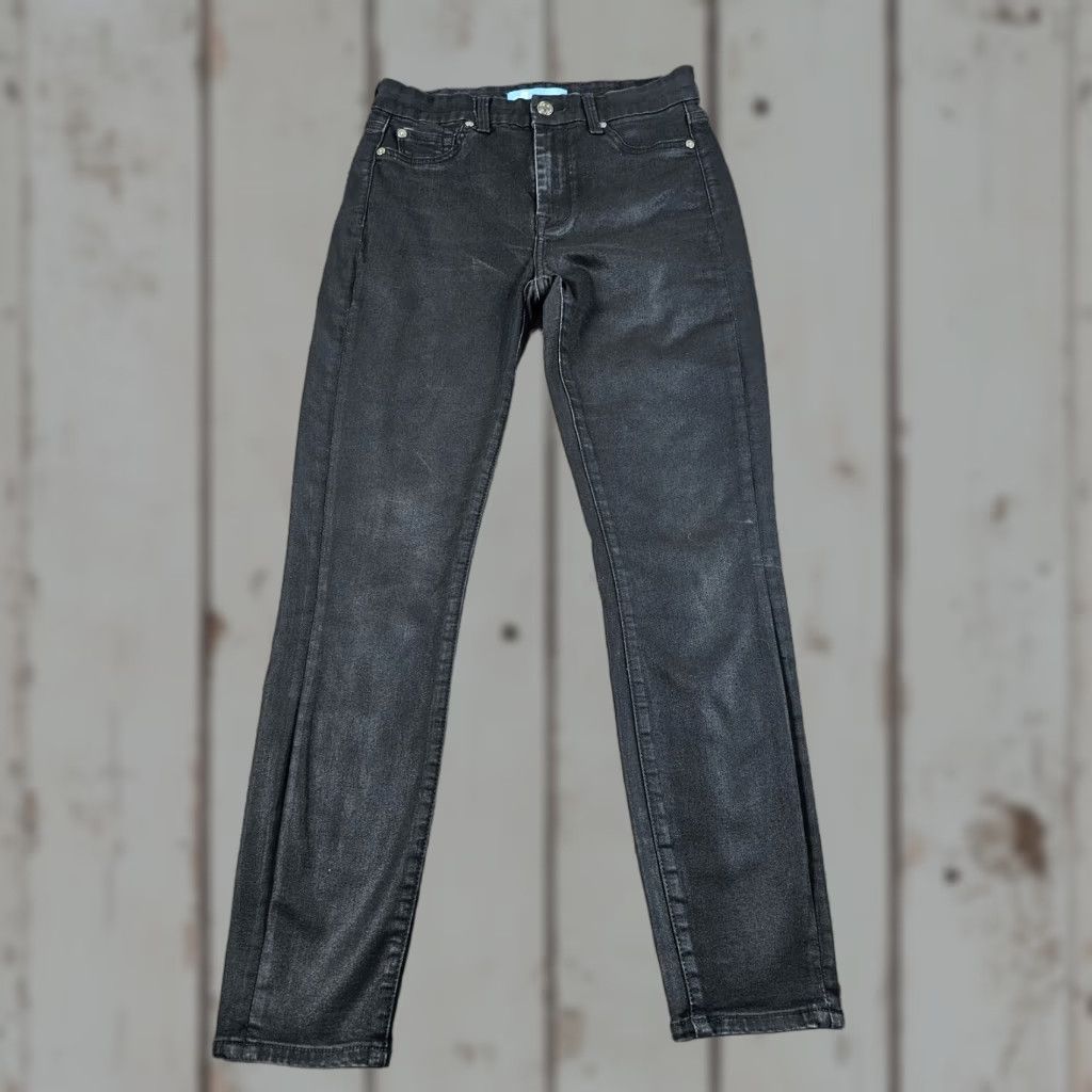 7 For All Mankind 7 For All Mankind Jeans Women Skinny Stretch Black Waxed Denim 26x26 Regular Size 26" / US 2 / IT 38 - 1 Thumbnail