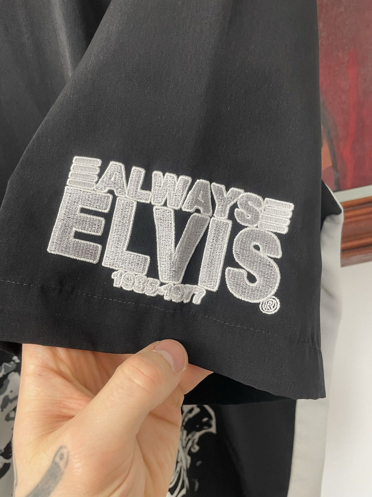 Vintage Dragonfly Elvis Presley Shirt Button Up Oversize 90s Shirts Button Ups