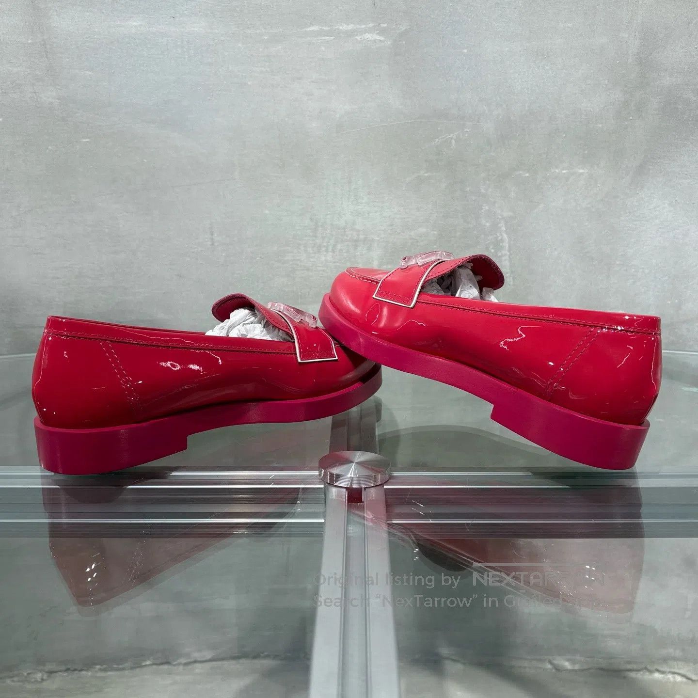 Chanel Chanel Double C Lacquer Leather Lefu Shoes in Rose Red Size US 5 / IT 35 - 5 Thumbnail