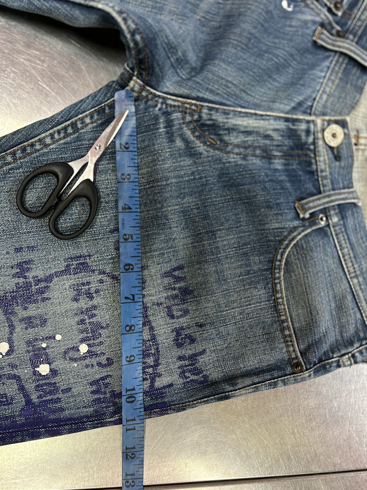 Japanese Brand Vintage Edge Rupert Skull Scriptures Jeans Size US 32 / EU 48 - 19 Thumbnail