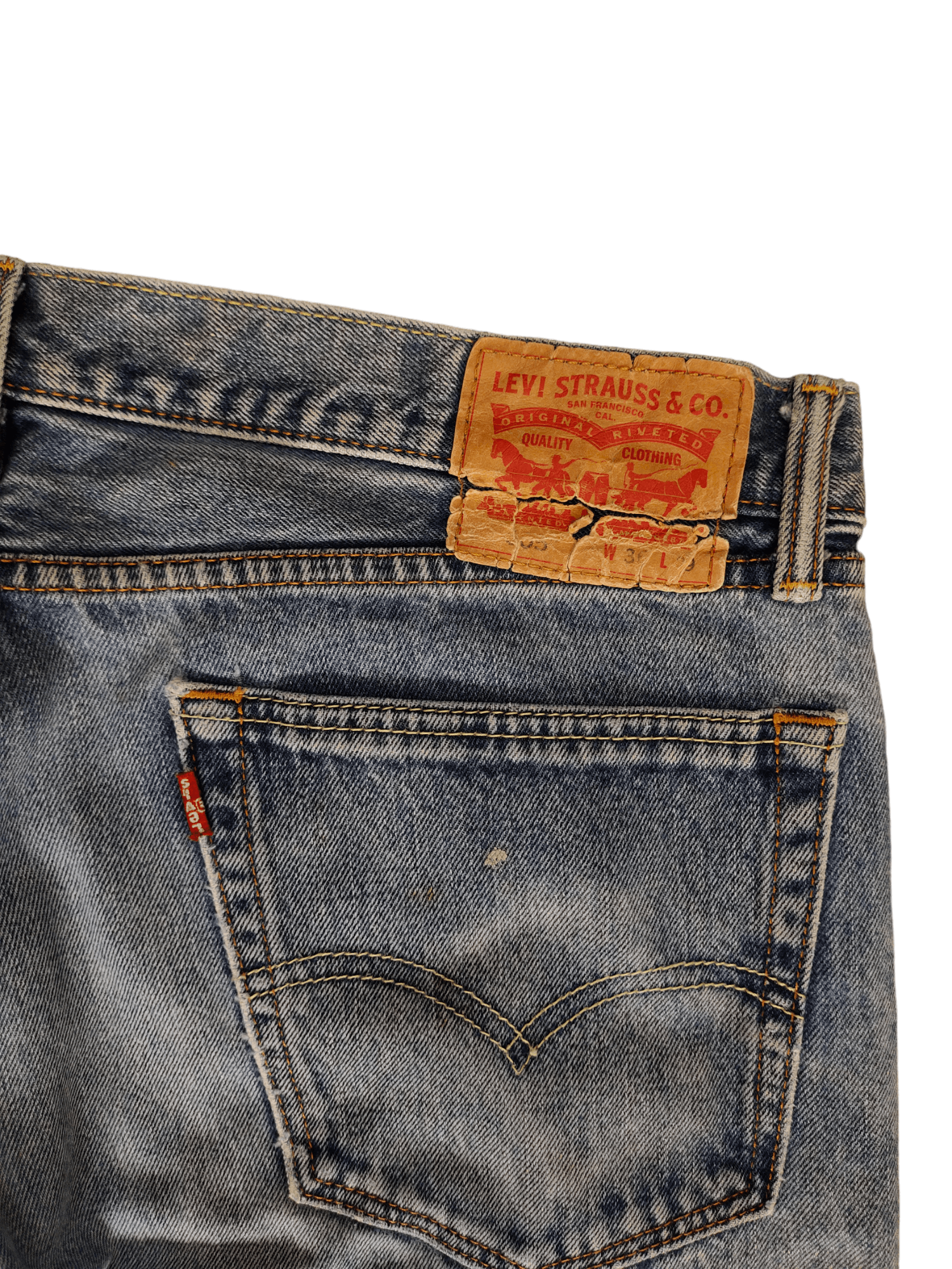 Levi's Vintage Y2k Levis 505 Distress Faded Sand Wash Denim Jeans Size US 36 / EU 52 - 14 Thumbnail