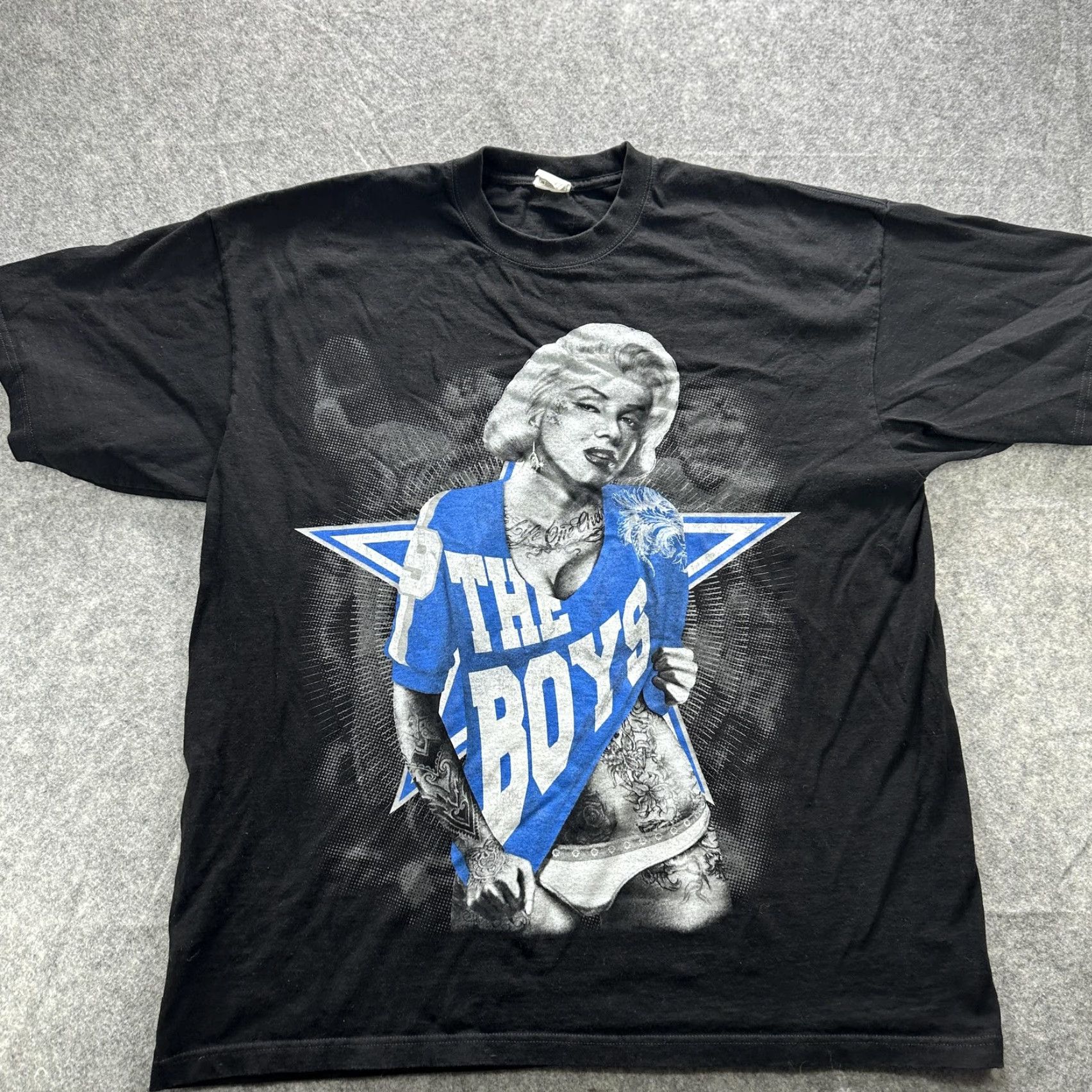 Vintage Street Certified The Boys Shirt Mens 3XL Black Tattoo Pinup Cowboys Marilyn Size US XXL / EU 58 / 5 - 2 Thumbnail