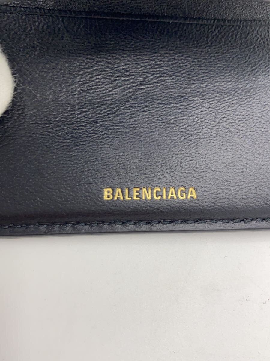 Balenciaga Balenciaga Hourglass Leather Mini Wallet Black Size ONE SIZE - 3 Thumbnail