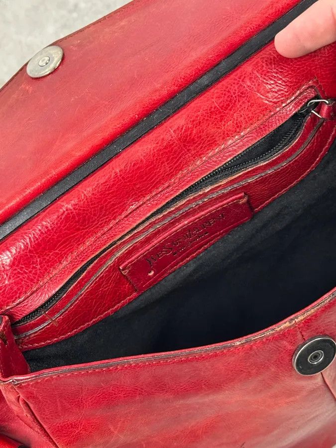 Yves Saint Laurent AW2002 Yves Saint Laurent Red Leather Shoulder Bag Size ONE SIZE - 12 Thumbnail