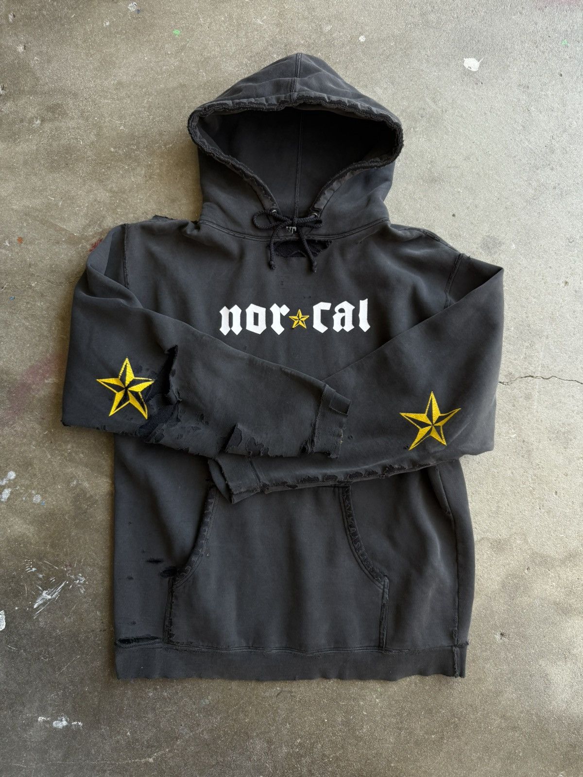 90s Thrashed NorCal Star Skate Hoodie