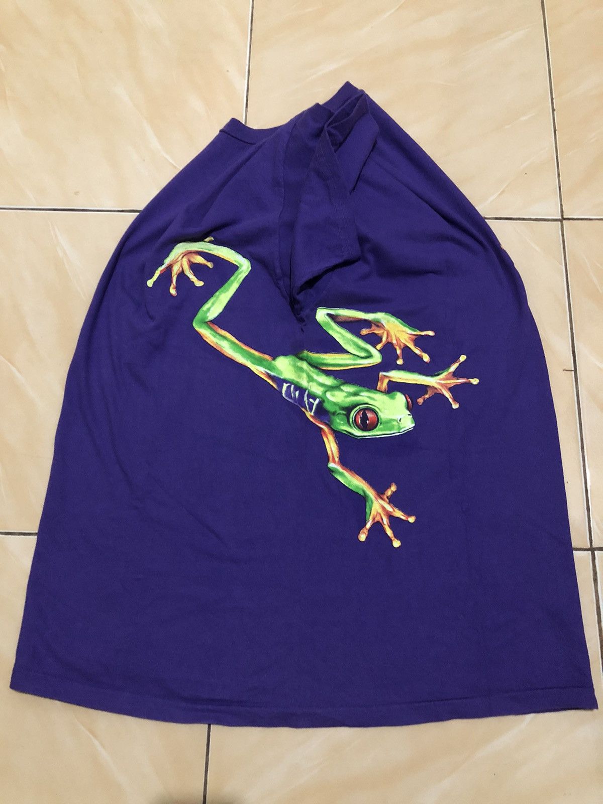 Hanes × Vintage Vintage 80s Harlequin Nature Graphics FROG t-shirt Size US XL / EU 56 / 4 - 8 Thumbnail