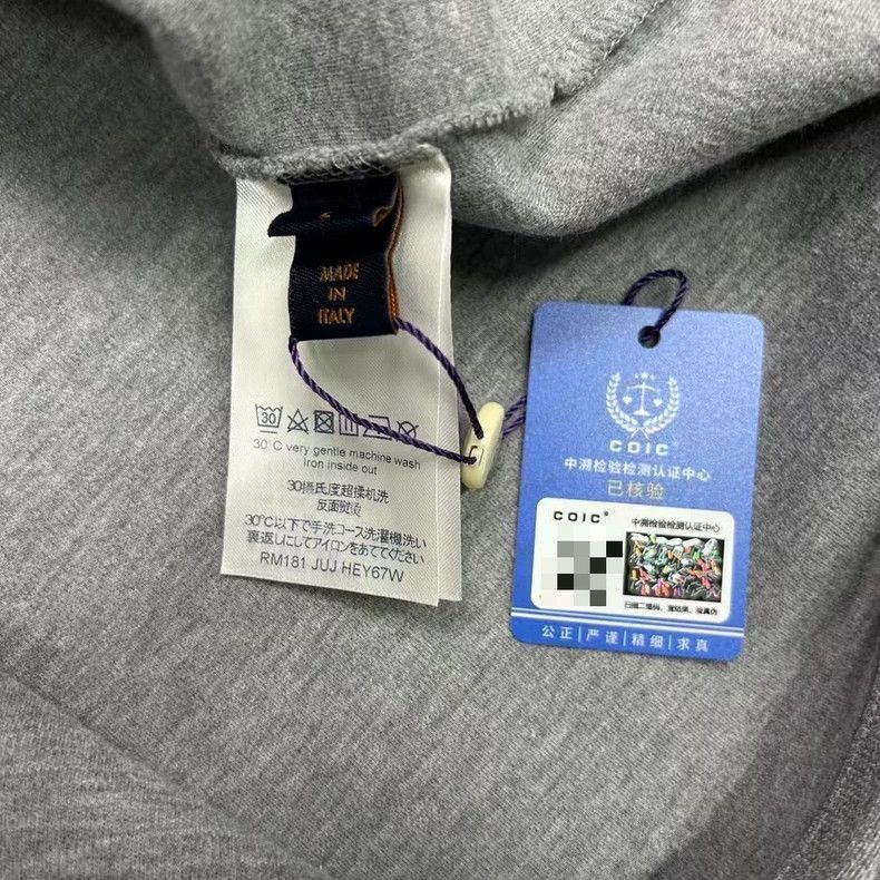 Louis Vuitton New Louis Vuitton Gray Logo Long Sleeve Sweatshirt-2506 Size US L / EU 52-54 / 3 - 3 Thumbnail