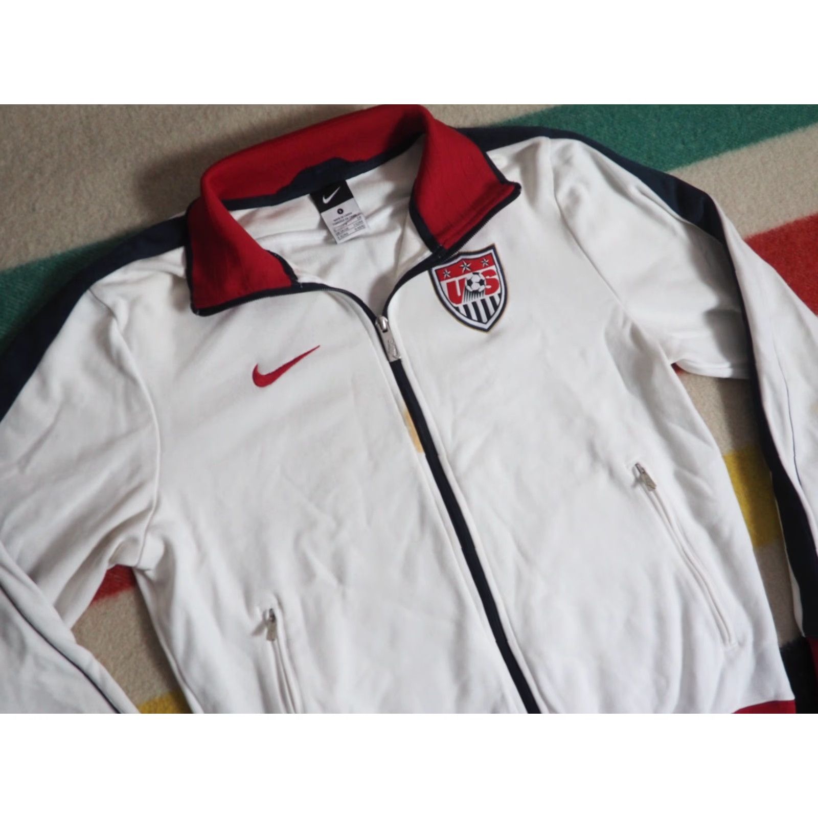 Nike Nike Team USA Track Jacket Mens S Full Zip Red White Soccer Sports Logo Jacket Size US S / EU 44-46 / 1 - 3 Thumbnail