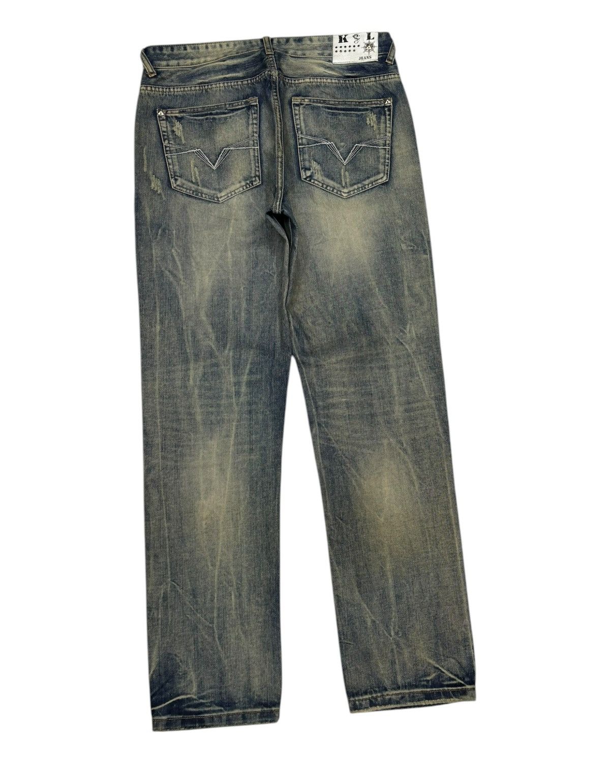 Junya Watanabe Rare Vintage Mud Wash Junya Watanabe Style Distressed Denim Size US 33 - 5 Thumbnail