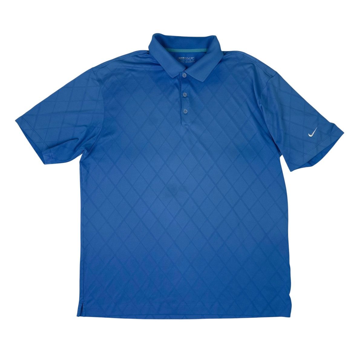 Nike Nike Golf Dri-FIT Mens XL Blue Argyle Polo Shirt Size US XL / EU 56 / 4 - 1 Thumbnail