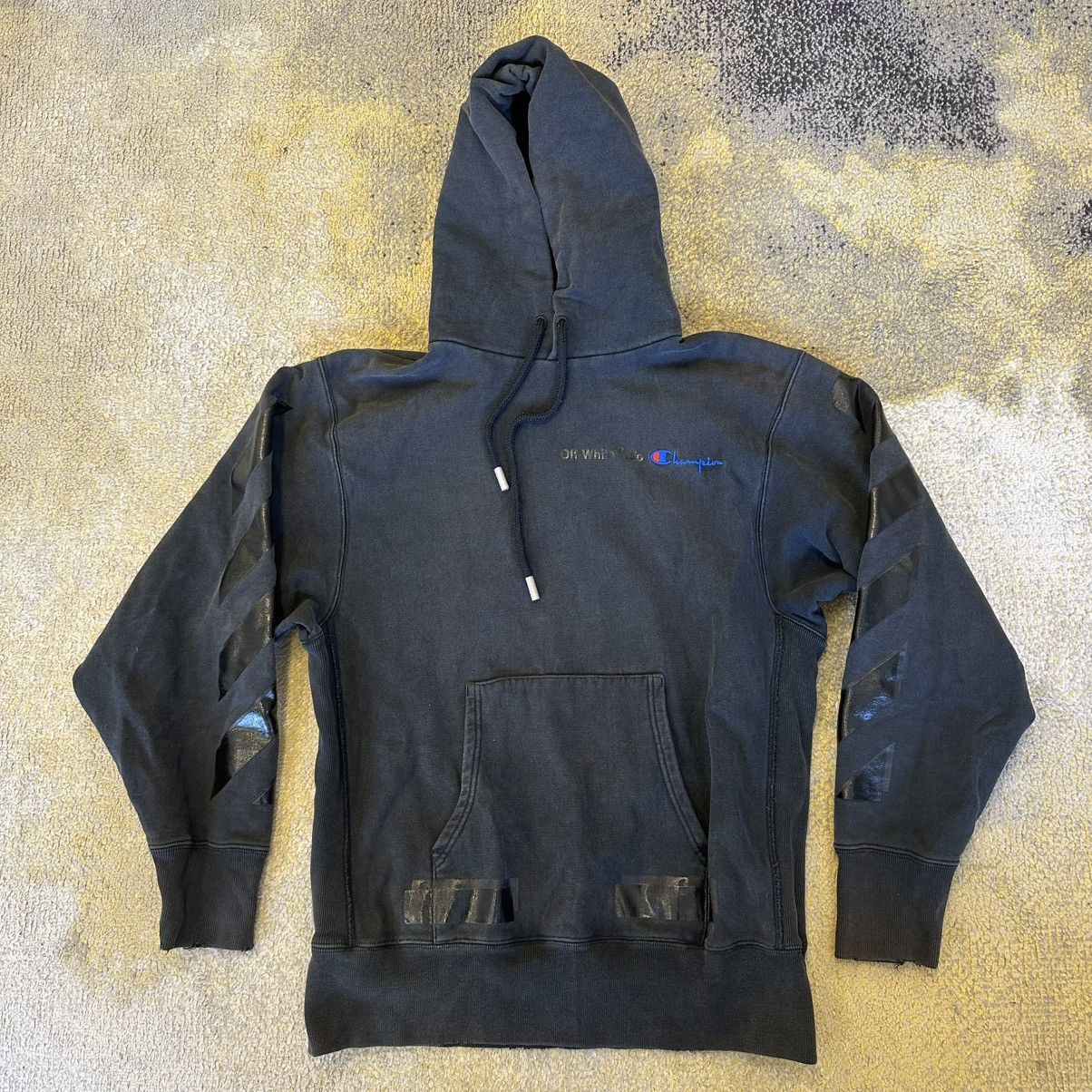 Champion × Off-White Off-White Champion Black Hoodie Size US L / EU 52-54 / 3 - 2 Thumbnail