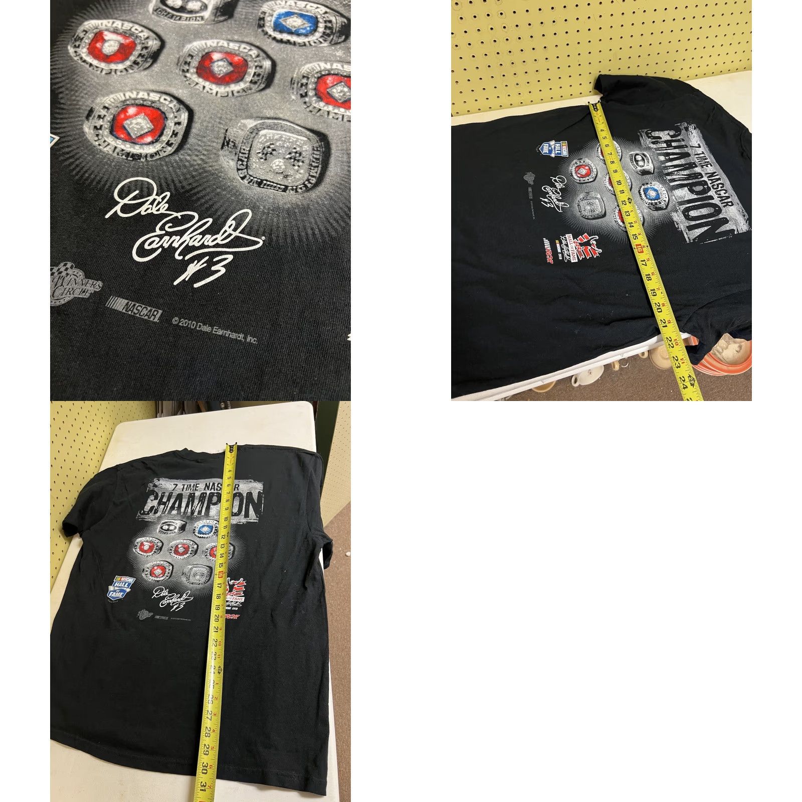 Champion Winner's Circle T-Shirt Dale Earnhardt Sr XL Black 7 Time Champion Crew Neck Short Sleeve Cotton Men vintage no Size US XL / EU 56 / 4 - 8 Thumbnail