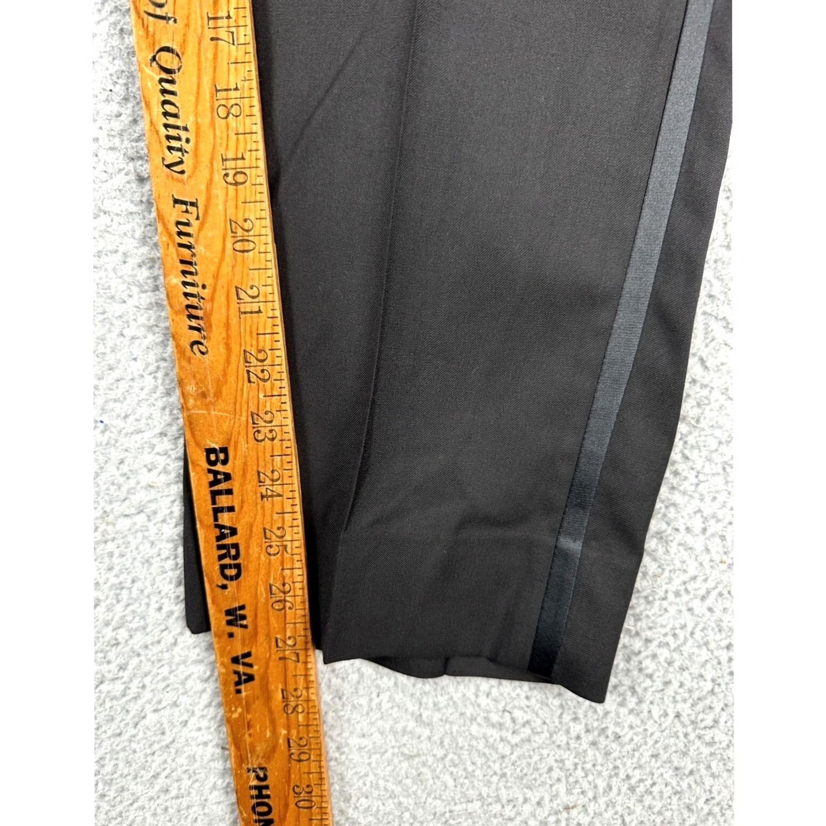 Vintage Hickey Freeman Dress Pants Mens 38 Black Wool Straight Front Pocket Flat Front Flat Front Pants Slim Size US 38 / EU 54 - 7 Thumbnail