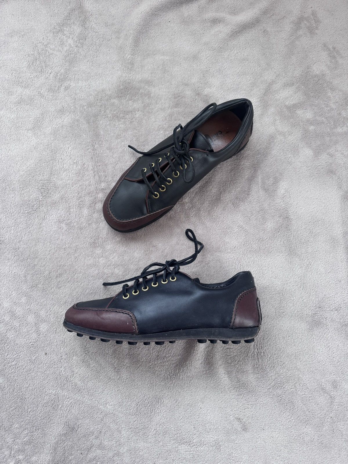 Car Shoe Rare Vintage Car Shoe Two-Tone Lace-Up Driving Shoes EU 40 Size US 9 / IT 39 - 1 Thumbnail