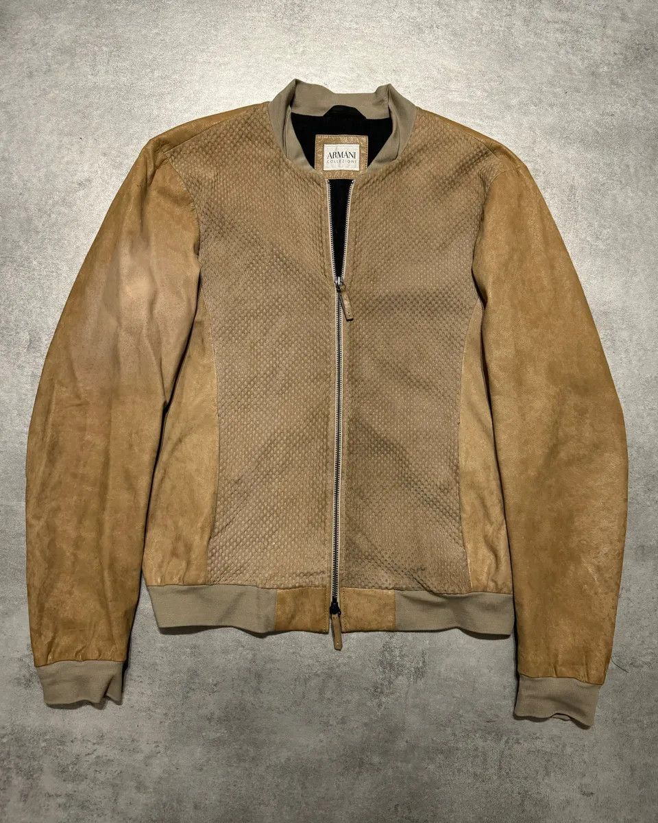 Armani Collezioni Armani Collezioni Biker Soft Beige Leather Jacket Size US M / EU 48-50 / 2 - 6 Thumbnail