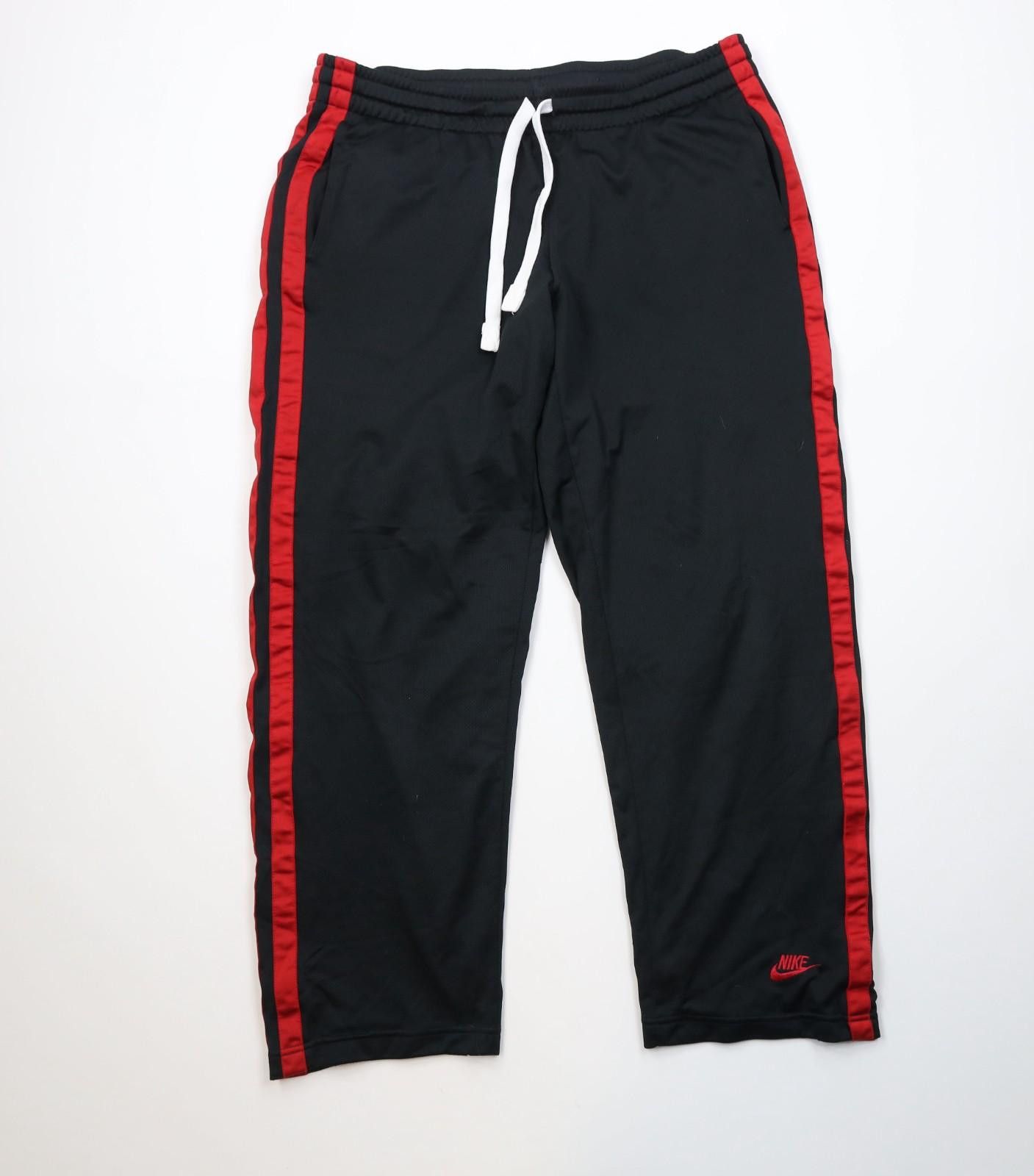 Nike Vintage Y2K Nike Scott Mini Swoosh Mesh Wide Leg Pants Black Size US 36 / EU 52 - 1 Thumbnail