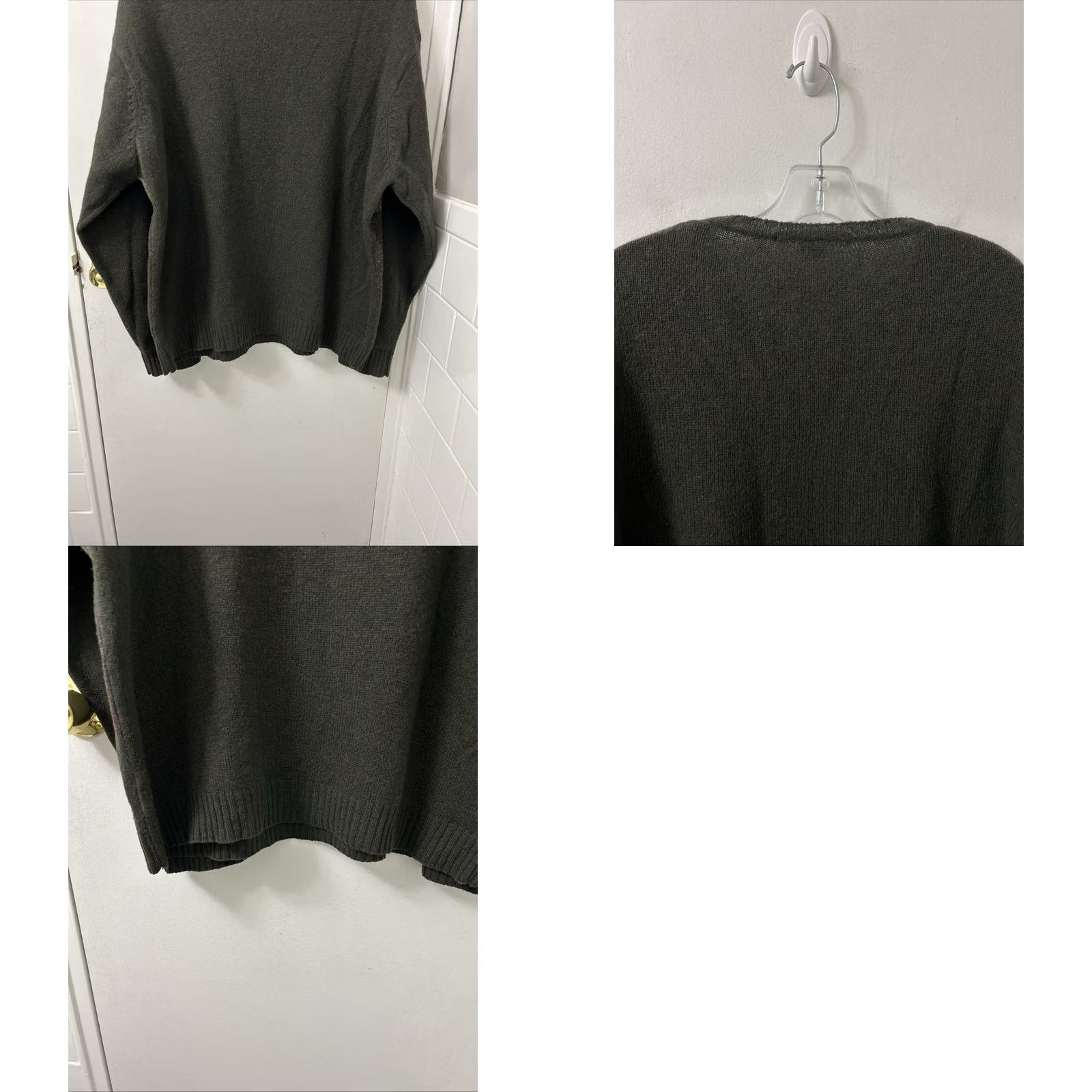 Perry Ellis VTG Perry Ellis Sweater Mens L Green Lambswool Crewneck Striped L/S Size US L / EU 52-54 / 3 - 8 Thumbnail