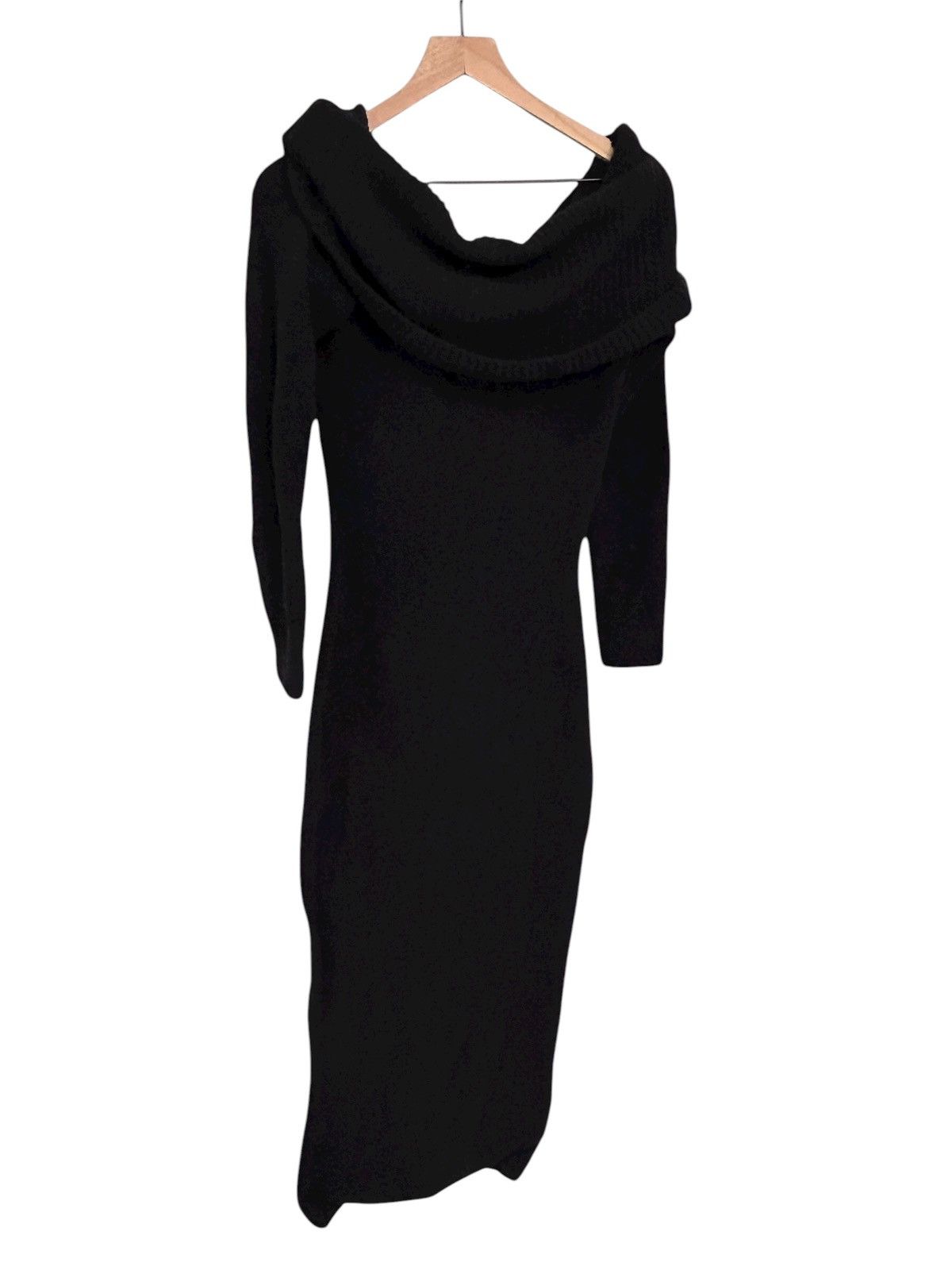SKIMS NWT SKIMS Cozy Knit Off the Shoulder Dress XL Onyx Size XL / US 12-14 / IT 48-50 - 8 Thumbnail