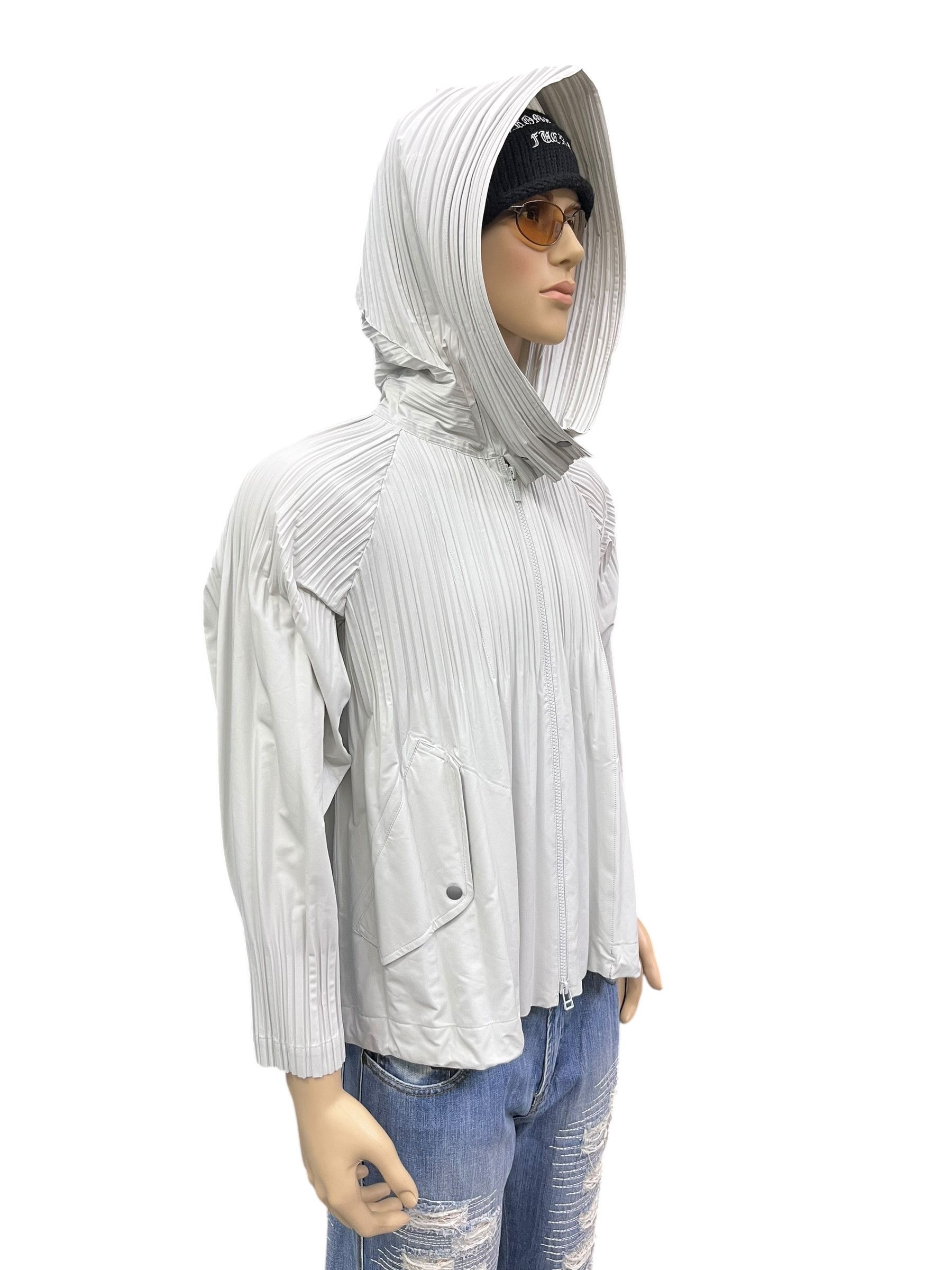 Pleats Please Issey Miyake PLEATS PLEASE Issey Miyake Pleated Poly Hoodie Windbreaker Size M / US 6-8 / IT 42-44 - 5 Thumbnail
