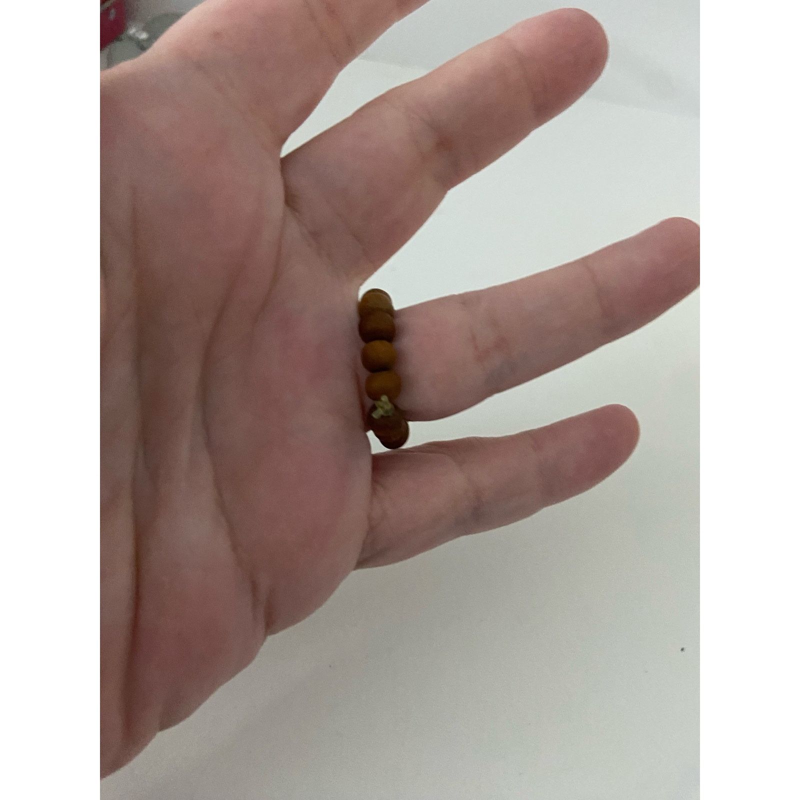 Handmade wood bead ring size 7 Size ONE SIZE - 4 Thumbnail