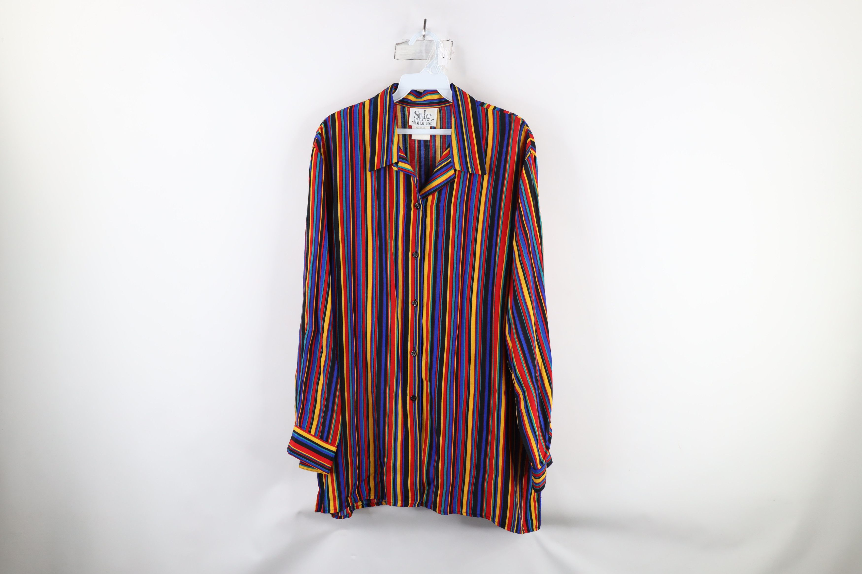 Vintage Vintage 90s Streetwear Striped Collared Button Shirt USA Size M / US 6-8 / IT 42-44 - 1 Thumbnail