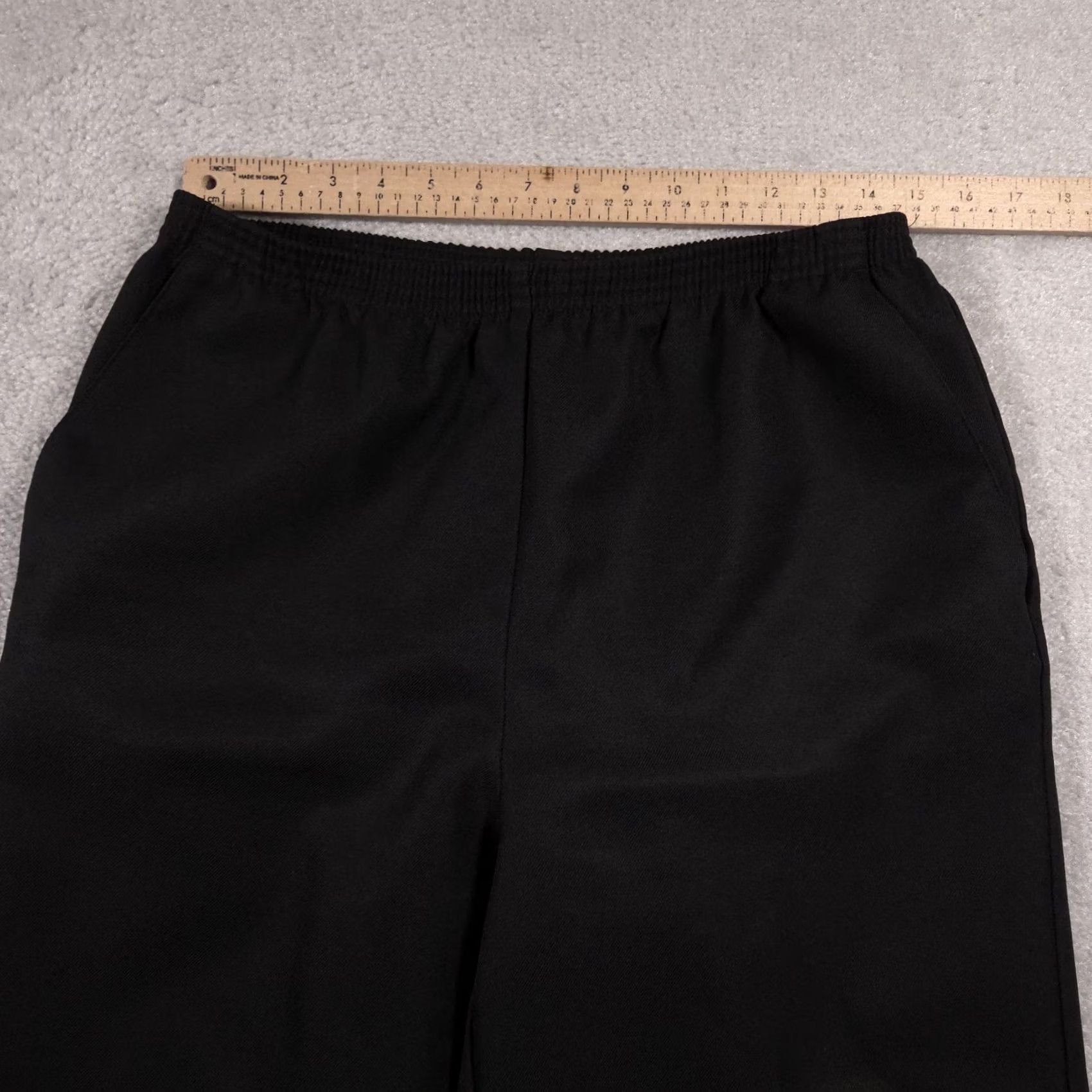 Vintage Alfred Dunner Pants Women's 12 Black Stretch Pull On Straight High-rise Casual Workwear Modern Business Women's Pants Size 34" / US 12 / IT 48 - 5 Thumbnail