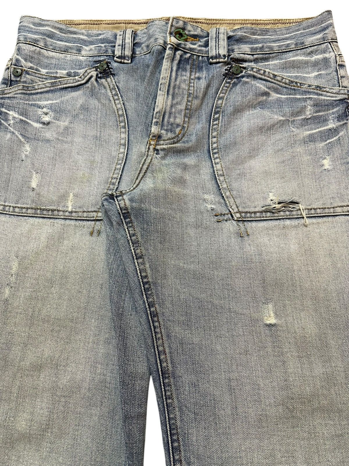 Hysteric Glamour Vintage Japanese Brand Blue Faded Wash Style Baggy Jeans Size US 34 / EU 50 - 4 Thumbnail