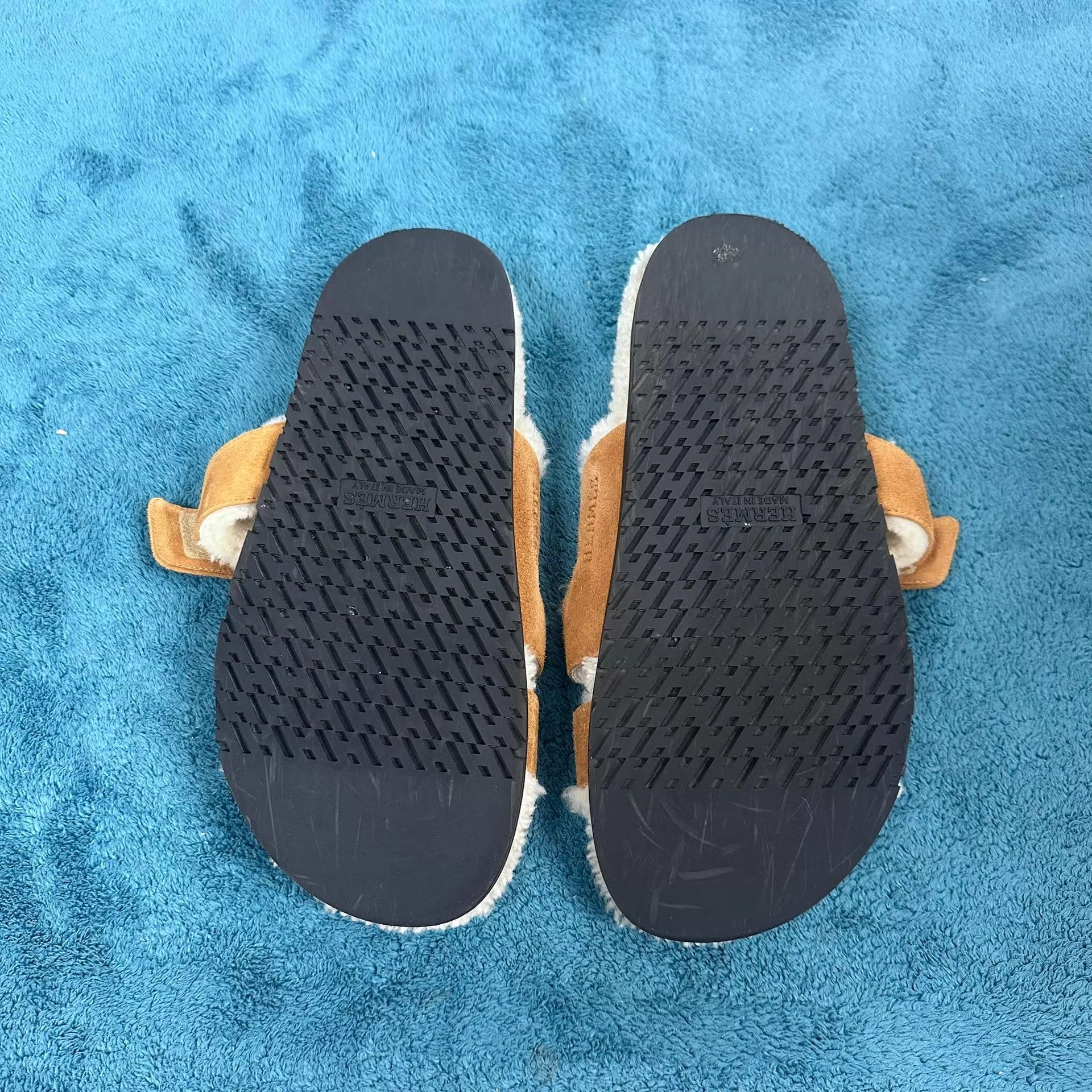 Hermes Men's Hermès Chypre Suede Slides Brown 40 Mint Size US 7 / EU 40 - 5 Thumbnail