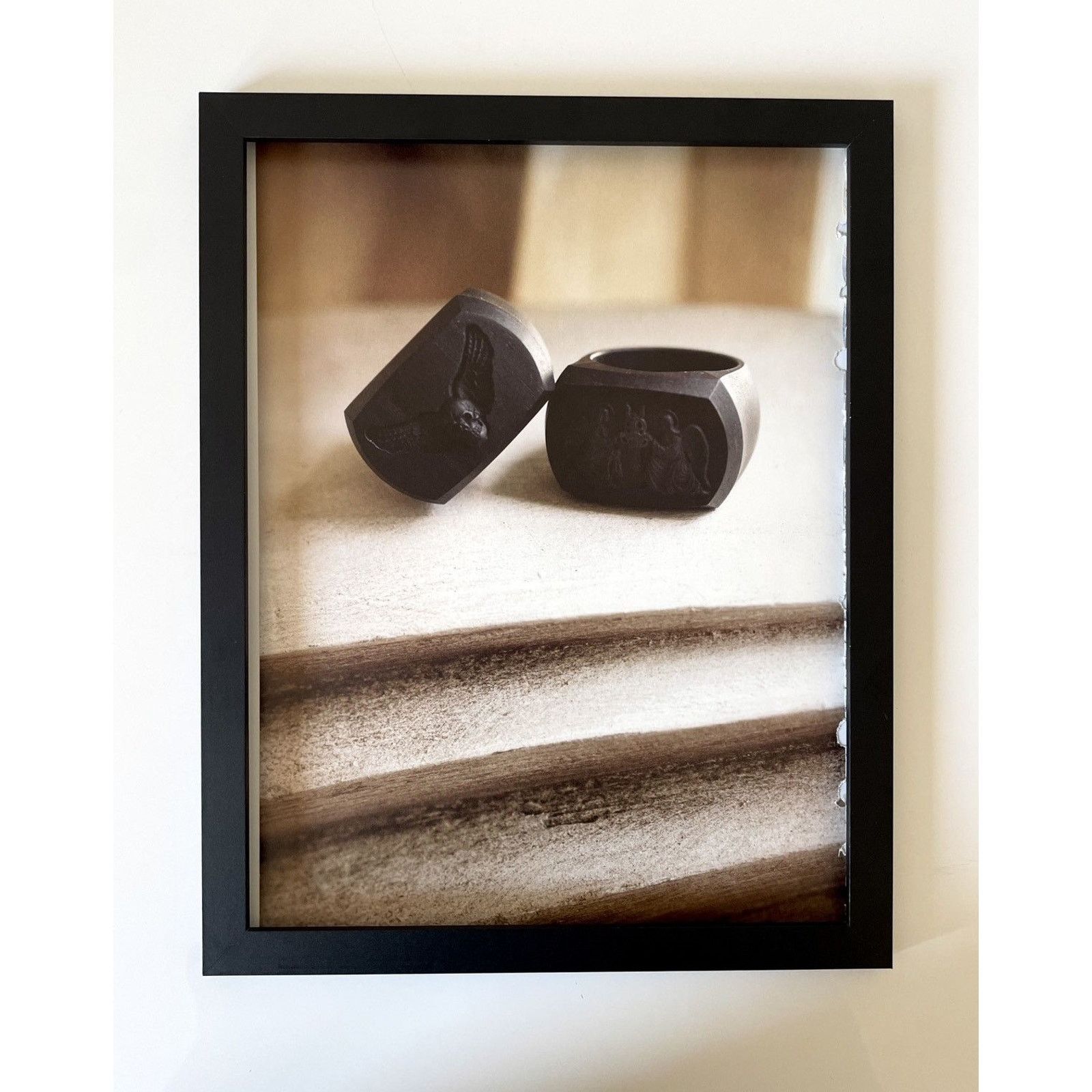 Chrome Hearts × Japanese Brand × Vintage Chrome Hearts black rings Poster framed 9x11 Size ONE SIZE - 1 Thumbnail
