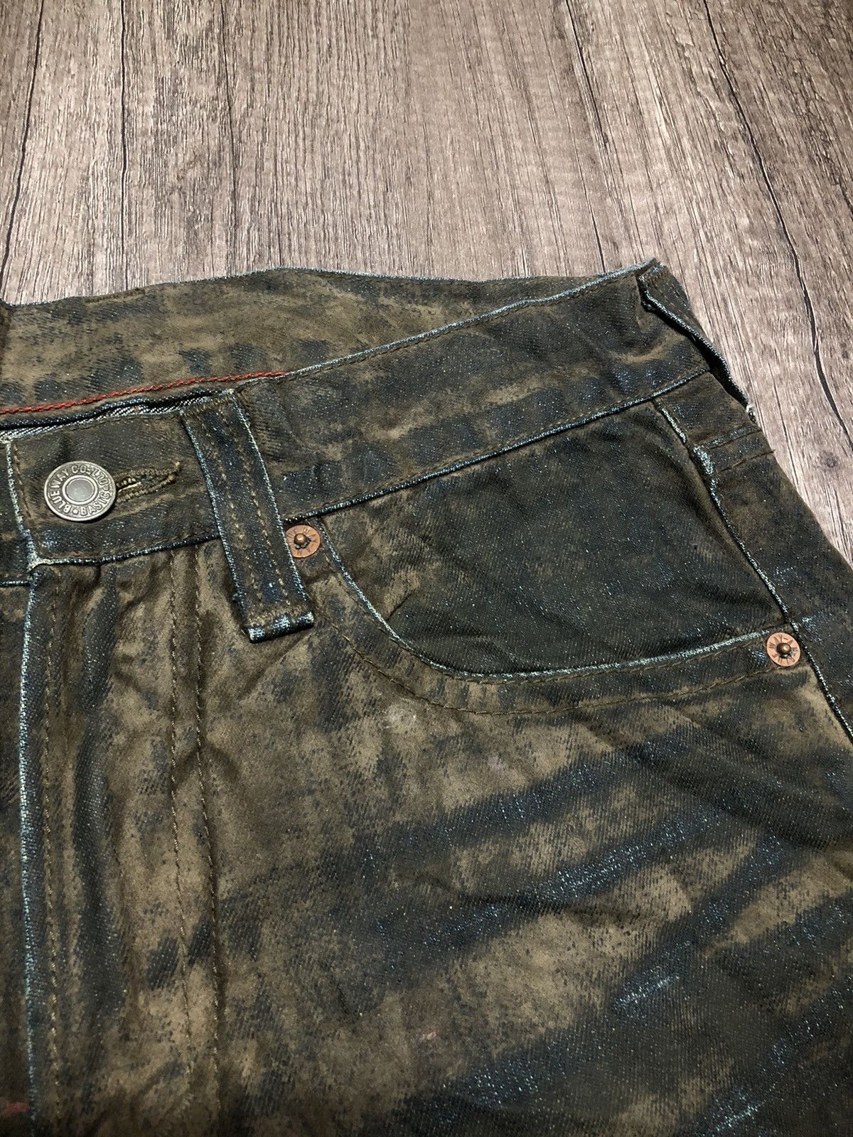 Le Grande Bleu (L.G.B.) Vintage Blue Way Denim Jeans Unisex Size US 28 / EU 44 - 4 Thumbnail