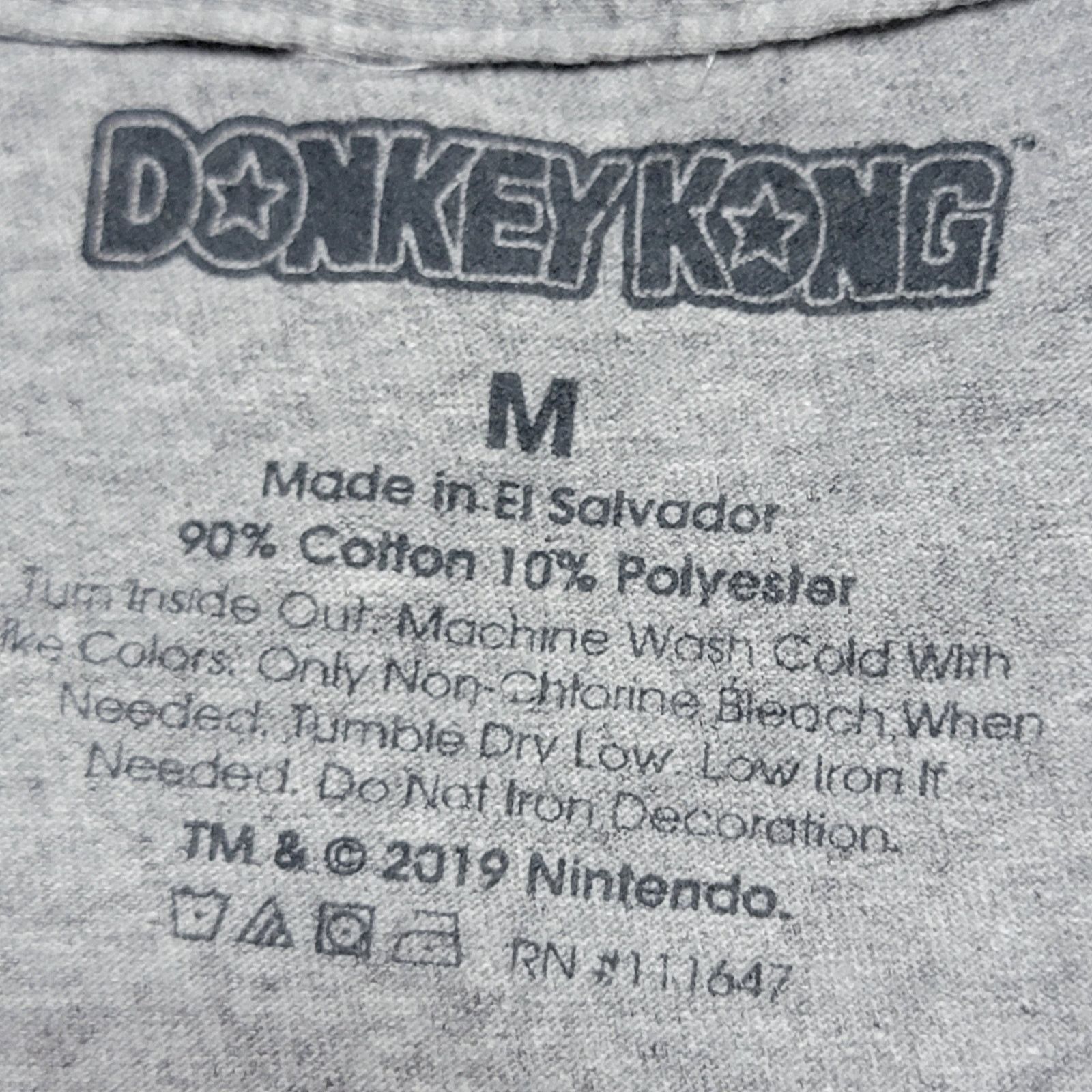 Nintendo Donkey Kong Grey Unisex Tee Nintendo - Size Medium Size US M / EU 48-50 / 2 - 4 Thumbnail