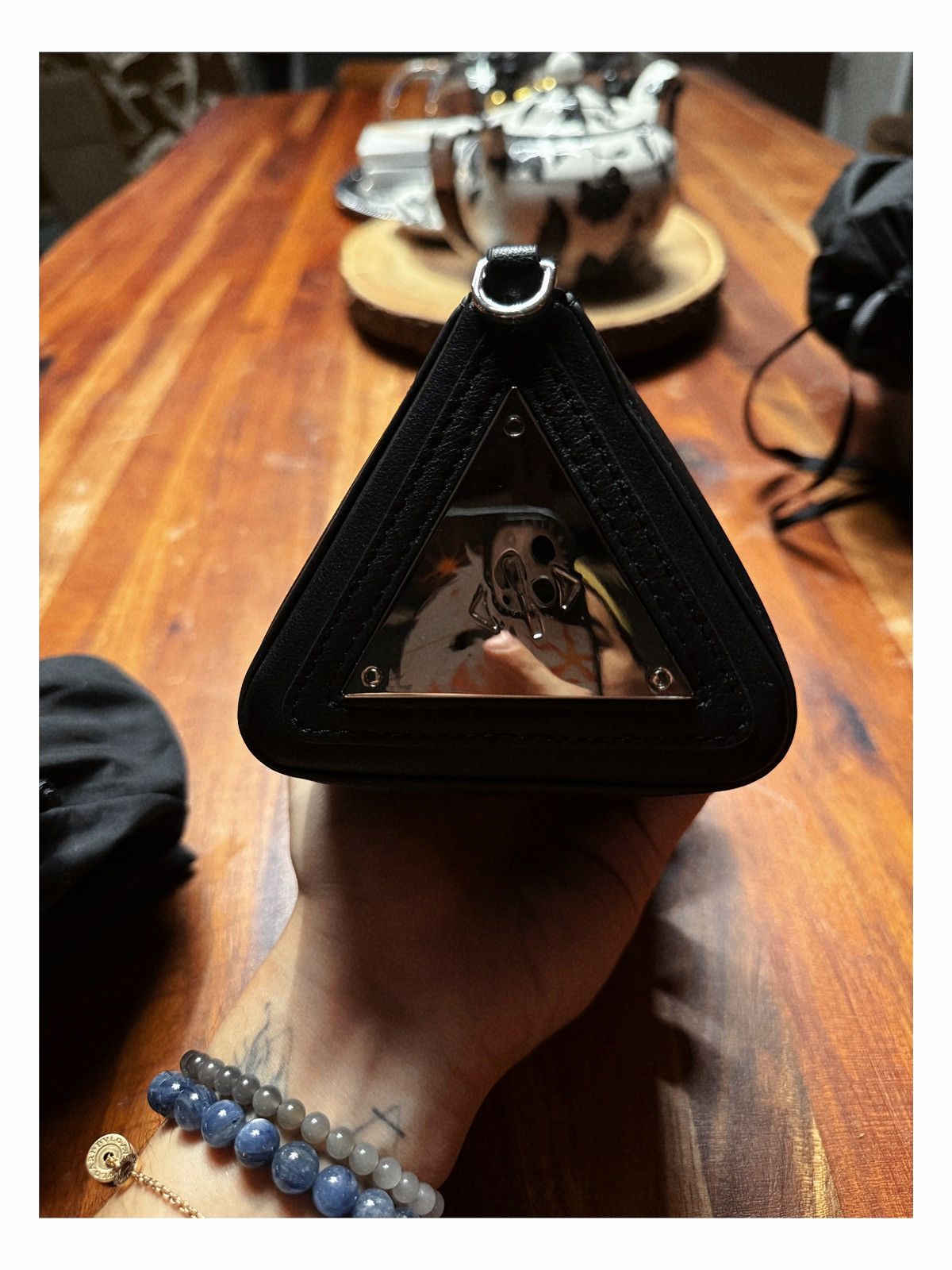 Other Sculptural Black Triangle Clutch – Modern Minimalist Luxury Size ONE SIZE - 1 Thumbnail