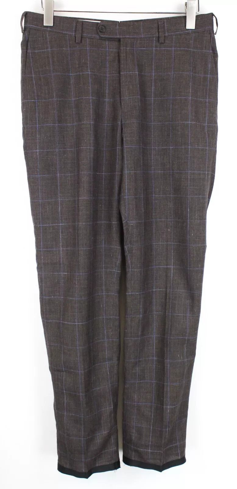 Suitsupply BRESCIA UK38L Brown Wool Silk Linen Trousers 59638 Size US 38 / EU 54 - 2 Thumbnail